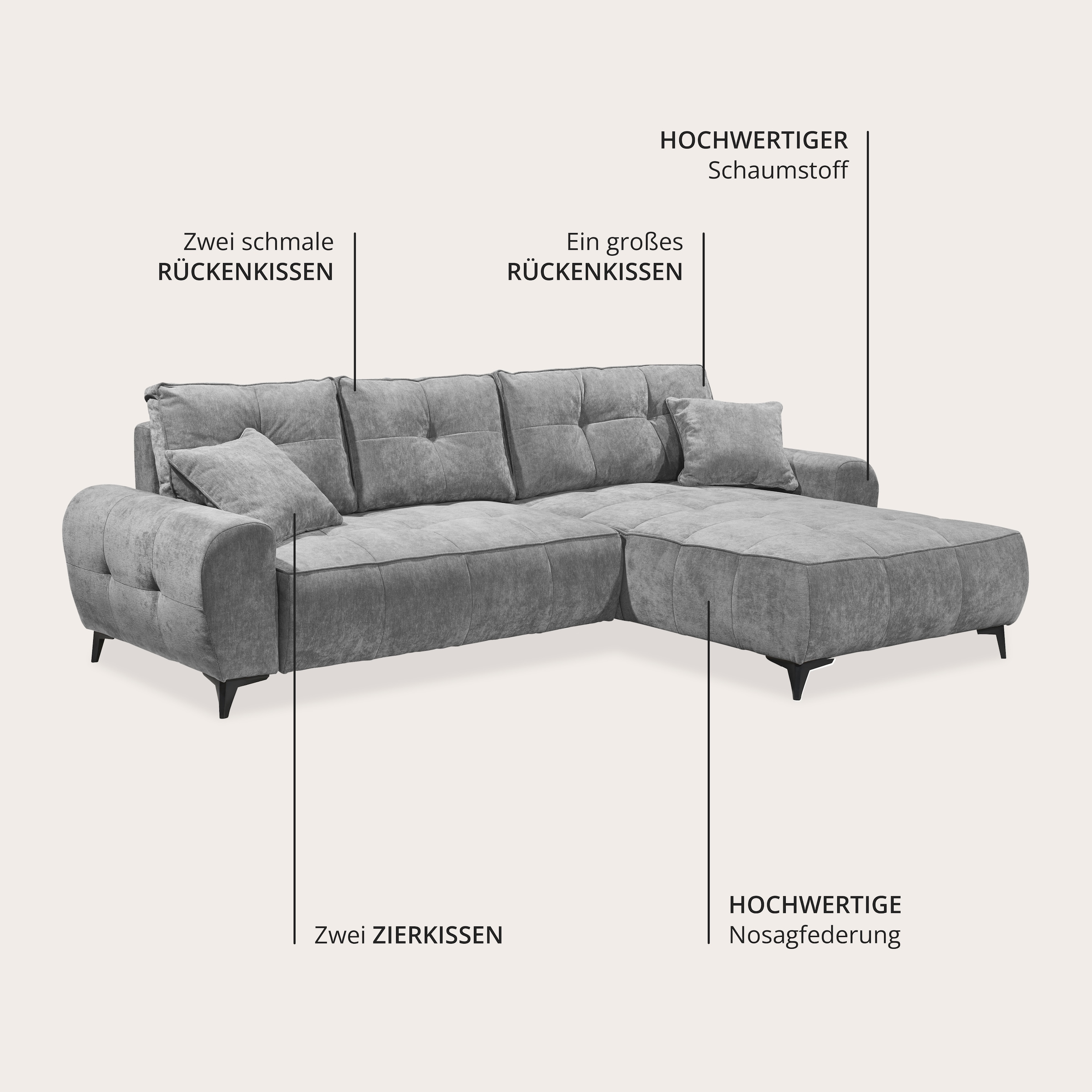 ED EXCITING DESIGN Ecksofa
