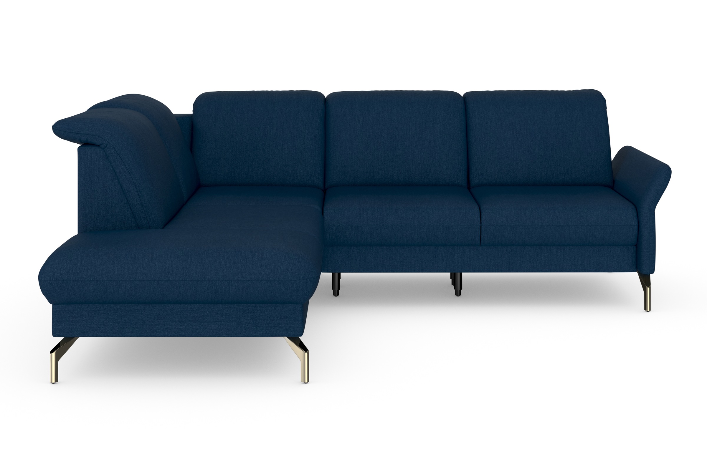 sit&more Ecksofa »Fashion L-Form«, wahlweise mit Kopfteilverstellung, Vorziehsitz, motorisch, Nickelfüße