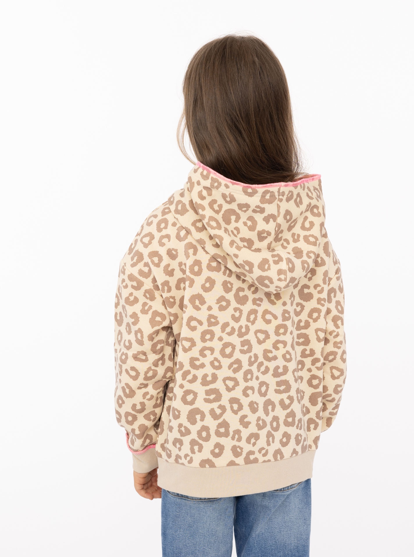 Zwillingsherz Kapuzensweatjacke »"Soft Leo"« Mini-Me, mit Leo Muster, Zipper und Taschen