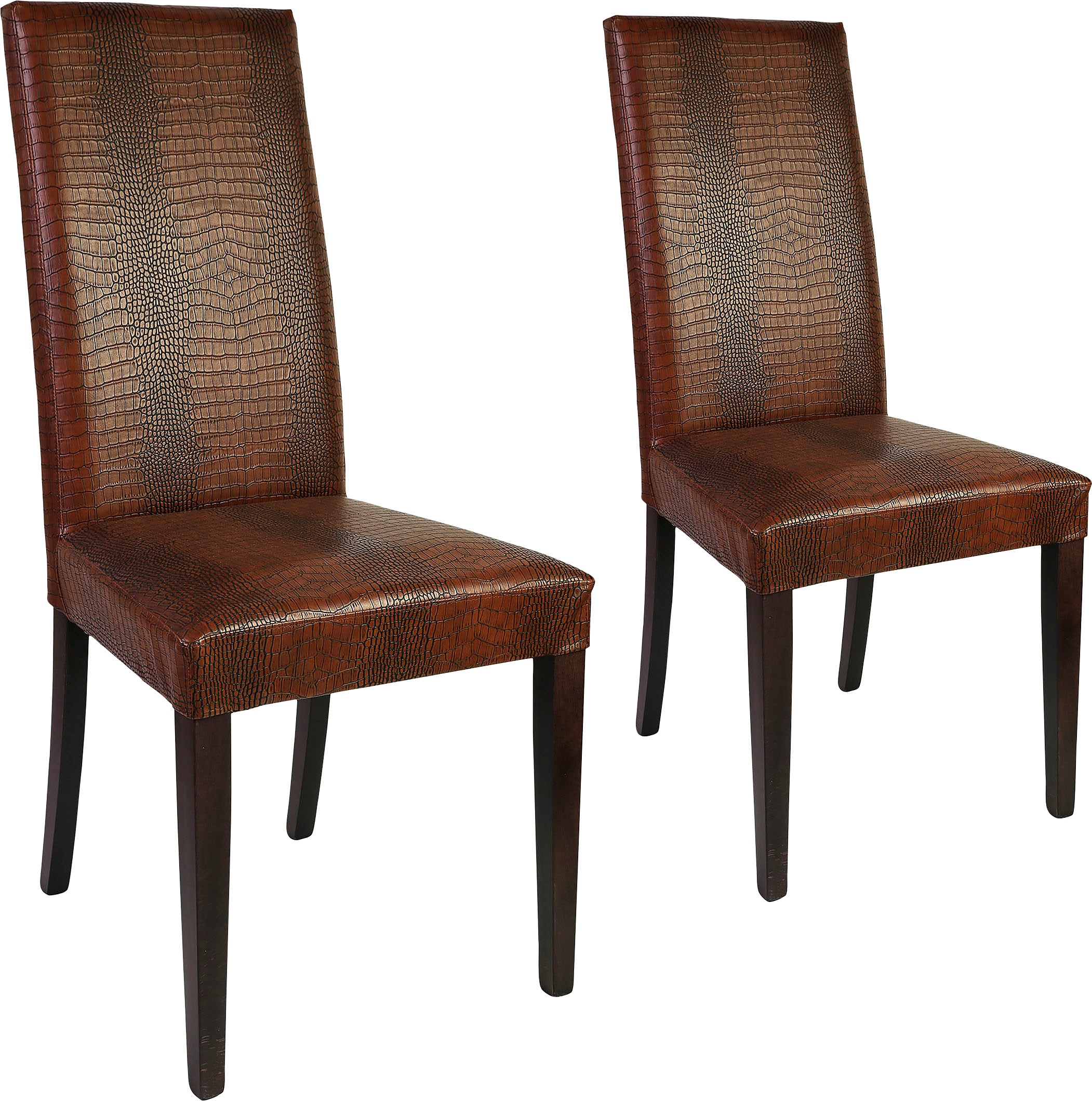 Home affaire Polsterstuhl "Java" (Set) 2 Stk.Kunstlederbezug mit Animalpräg günstig online kaufen