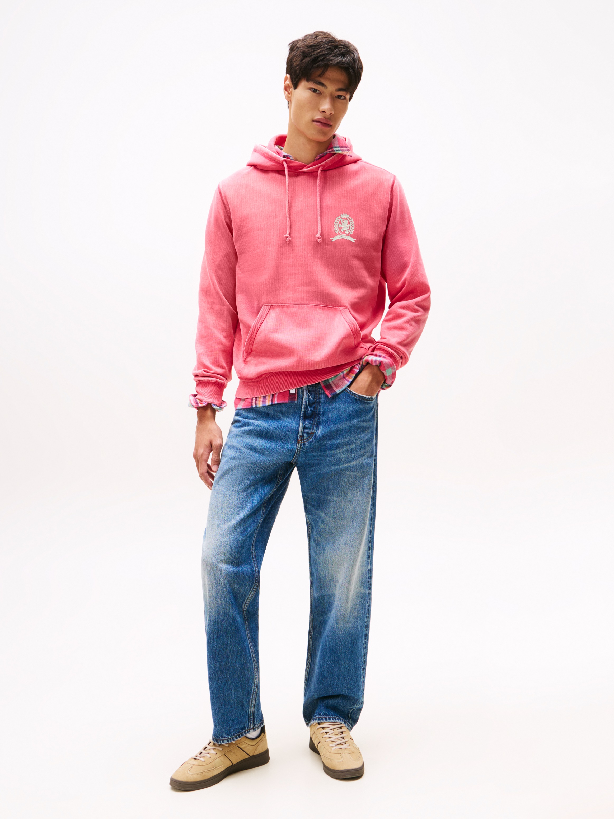 Thumbnail - Tommy Jeans Hoodie "TJM WASHED CREST PLAY" regular fit, Sweatshirt, Rückenprint
