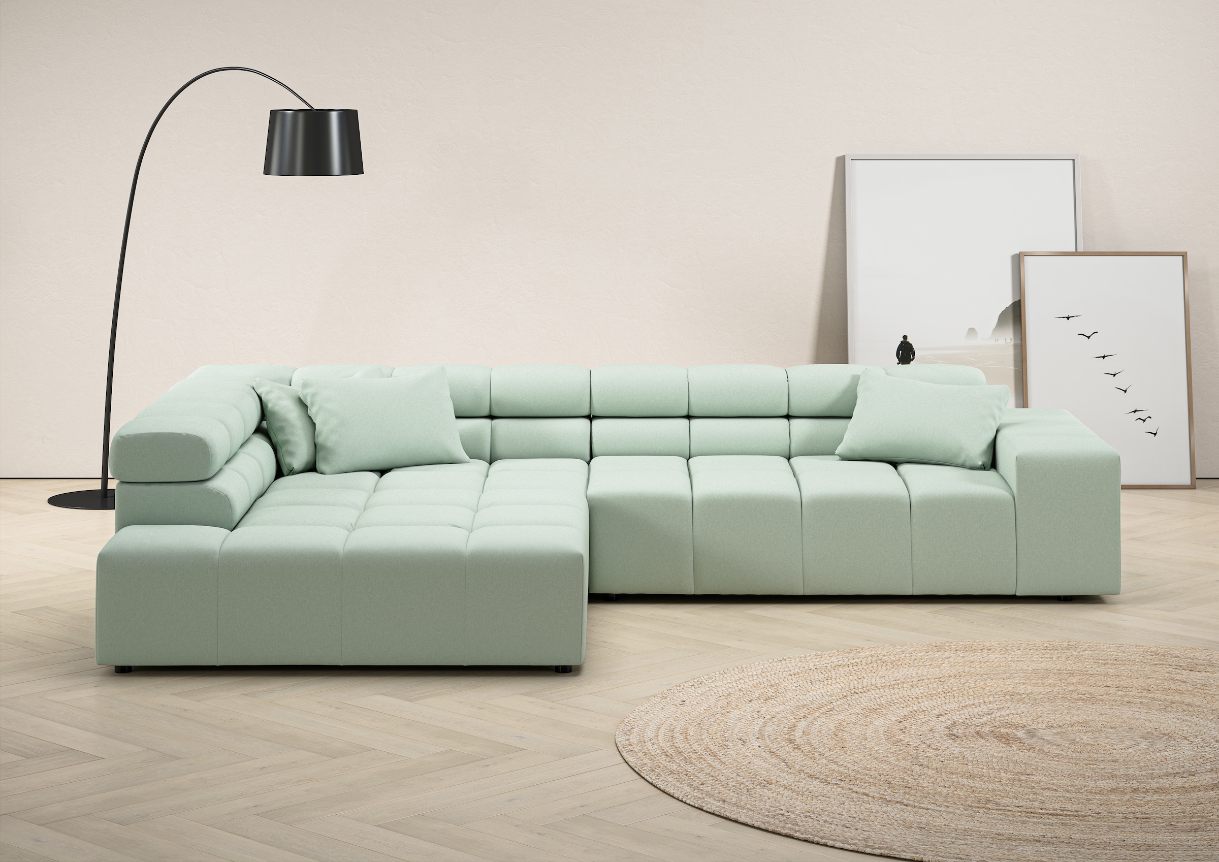 INOSIGN Ecksofa "Ancona incl. Kopfteilverstellung, Breite 319cm, L-Form", w günstig online kaufen