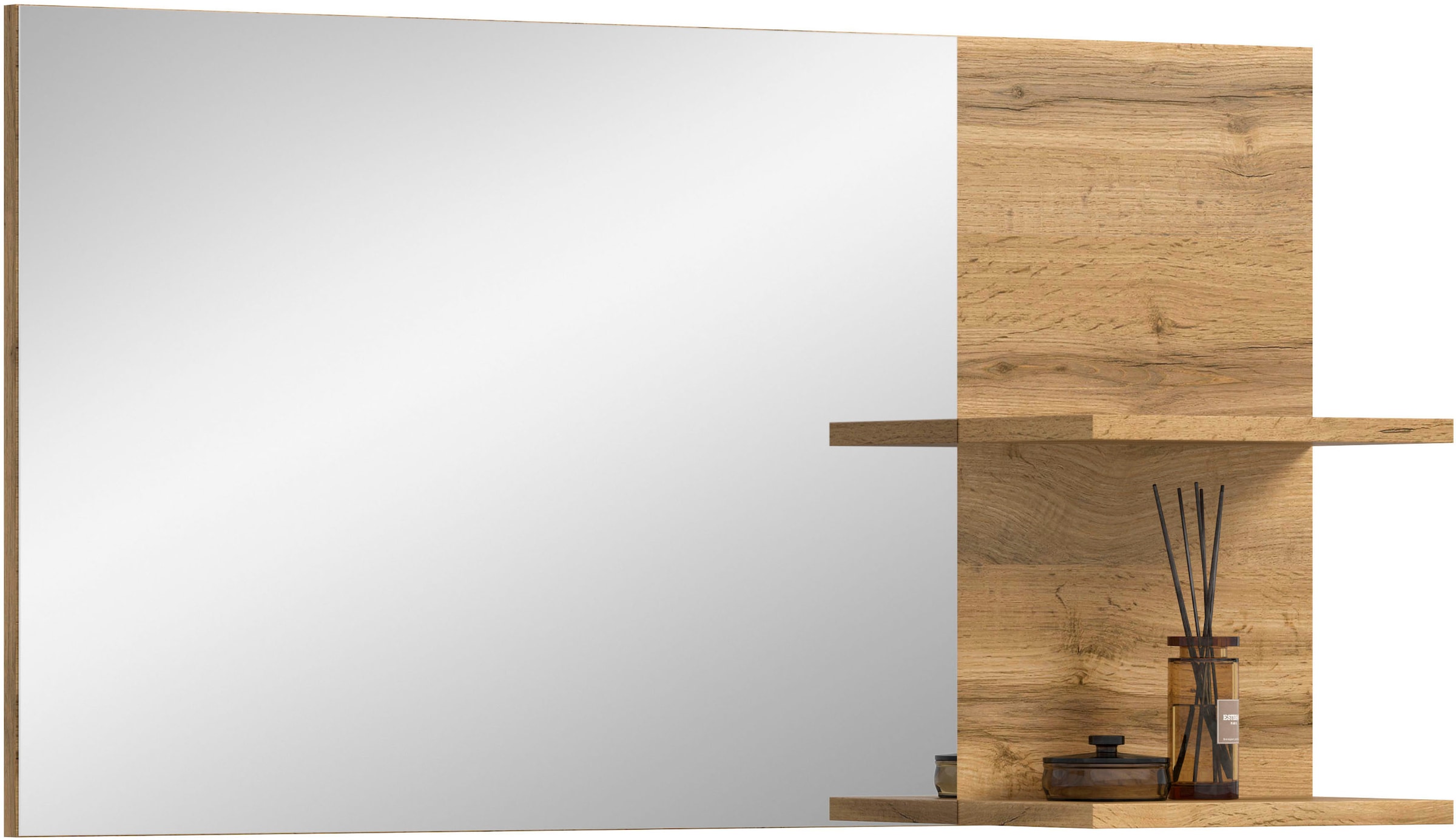 OTTO home Spiegel "MAMBO, TOPSELLER, Breite 99cm, 2 Ablageböden, große Spiegelfläche" Garderobenspiegel, Flur, Diele, Spiegel mit Ablage, Spiegelpaneel