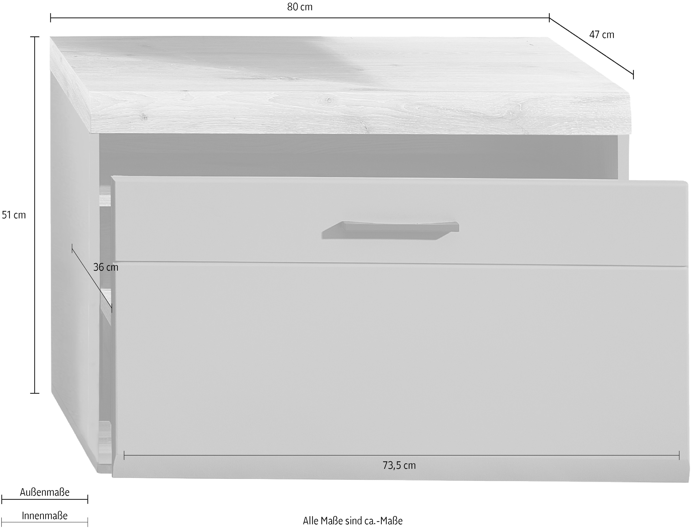 Innostyle TV-Schrank »FUN PLUS II«, 1 Schubkasten, Softclose, ABS Kantenschutz