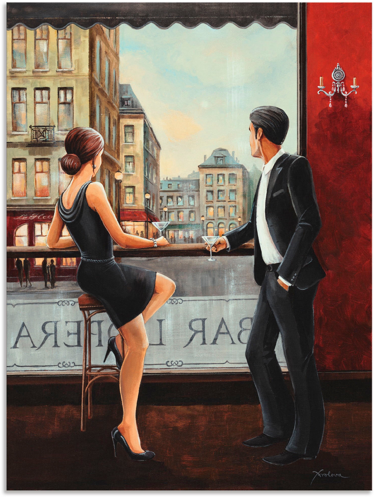 Artland Wandbild "Bar" Bar & Lounges 1 Stk. tlg. als Alubild, Leinwandbild, günstig online kaufen