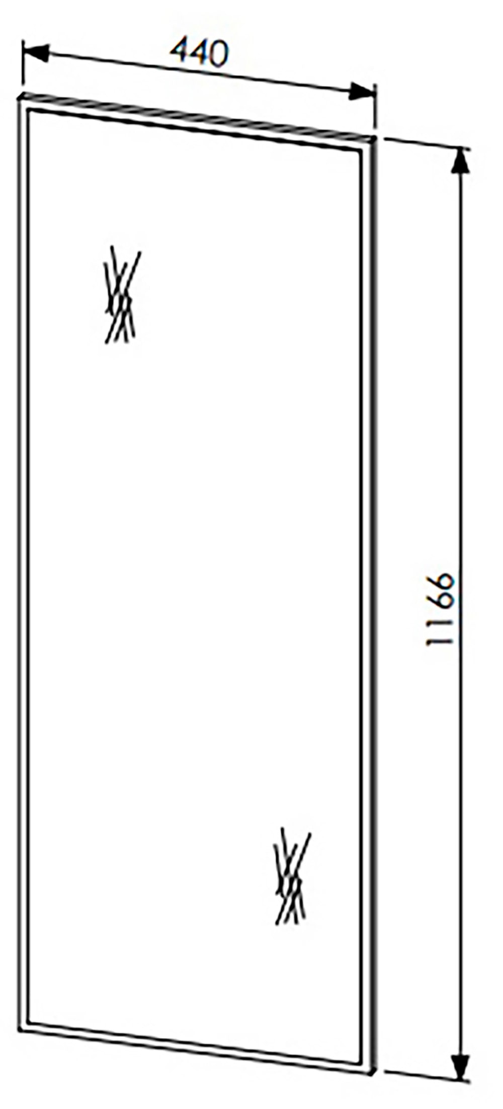 Innostyle Garderobenspiegel »BARI Wandspiegel«, (1 St.), Spiegelfläche 44 x 117 cm