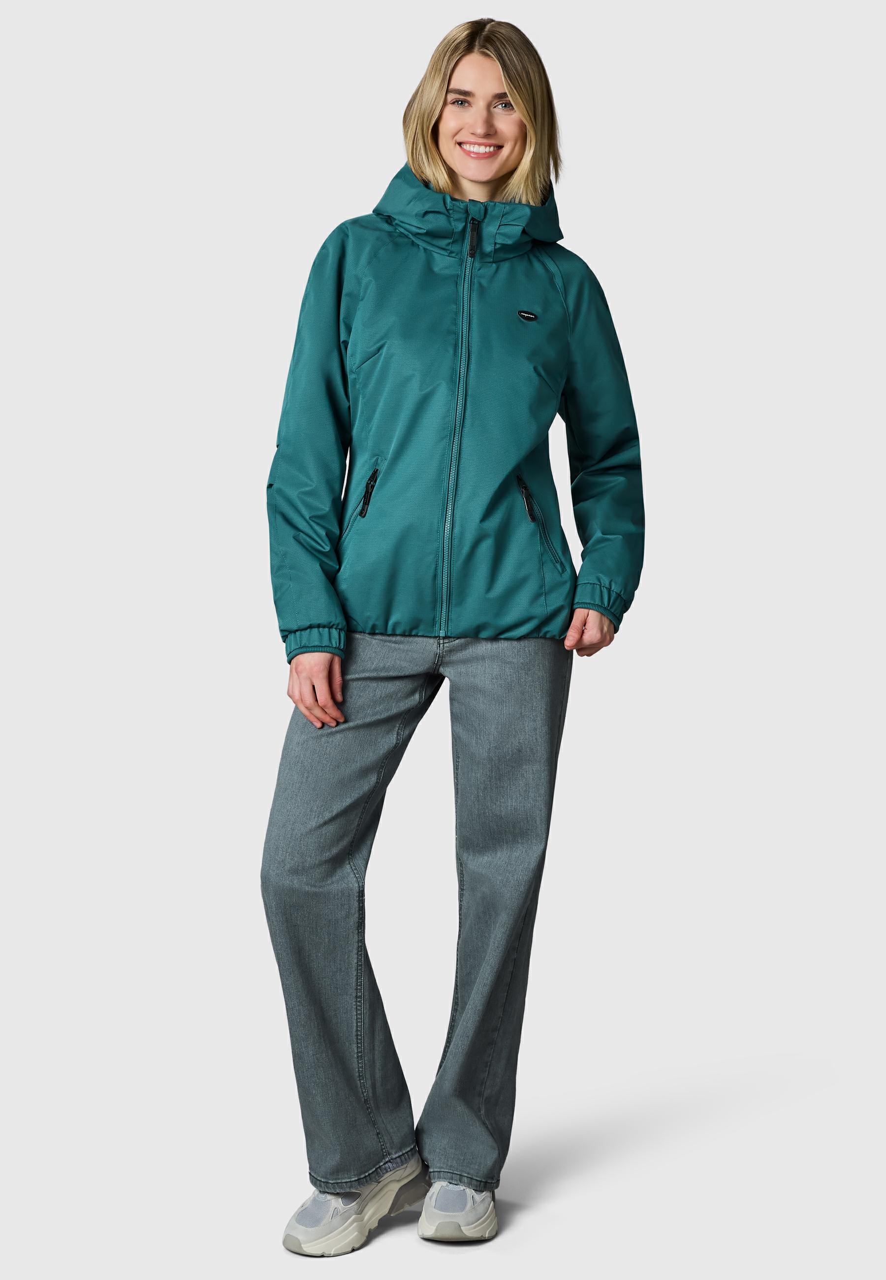 Ragwear Outdoorjacke »Dizzie Tech« mit Kapuze Wasserdichte Damen Übergangsjacke mit großer Kapuze