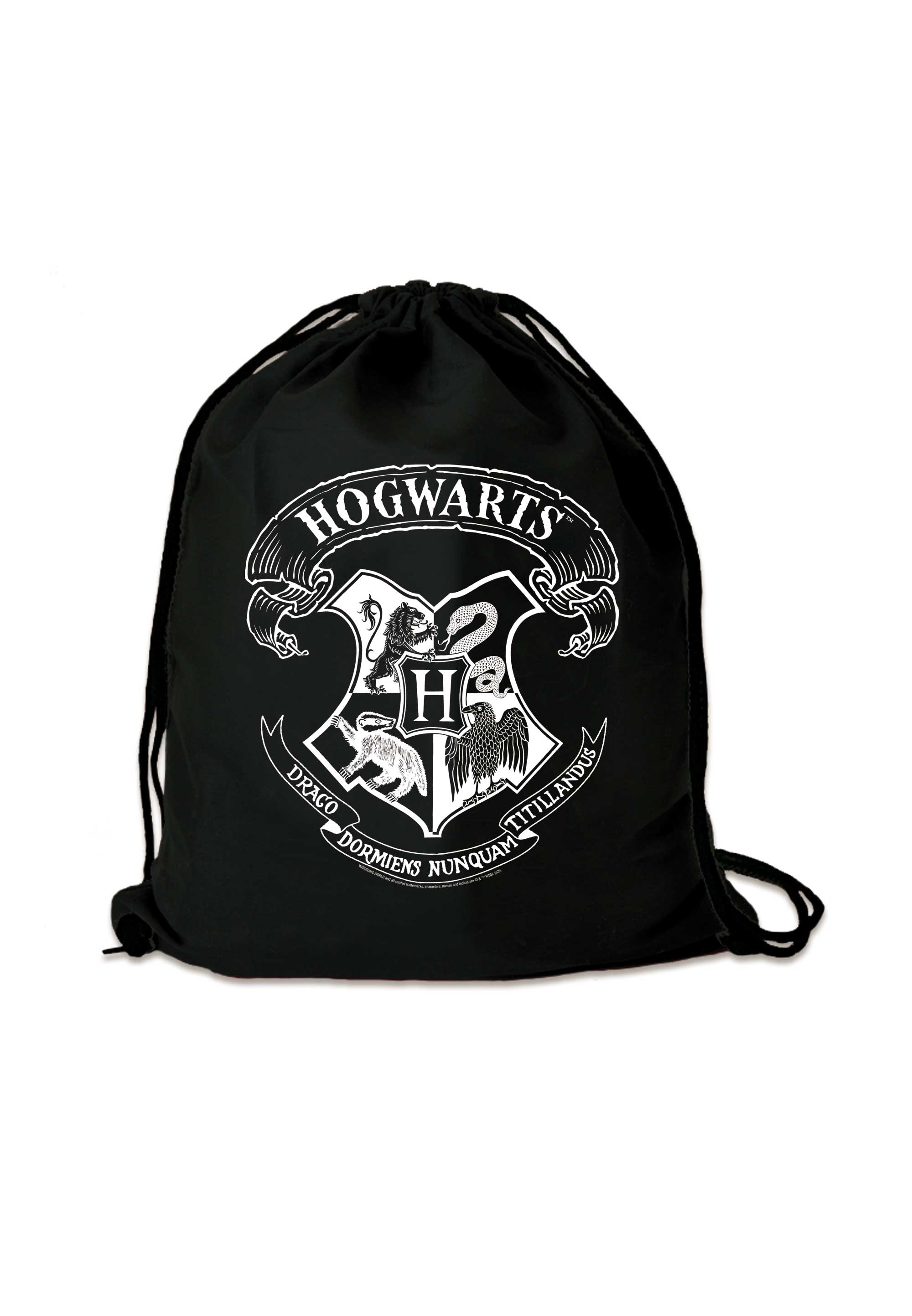 LOGOSHIRT Kulturbeutel »Harry Potter - Hogwarts Logo (Weiß)«, mit coolem Hogwarts-Motiv