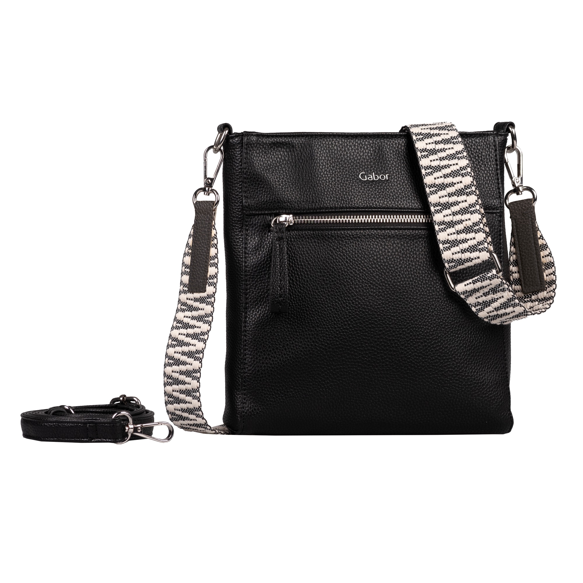 Gabor "Silena" Damen Schultertasche mit hochwertig, gewebtem Gurtband