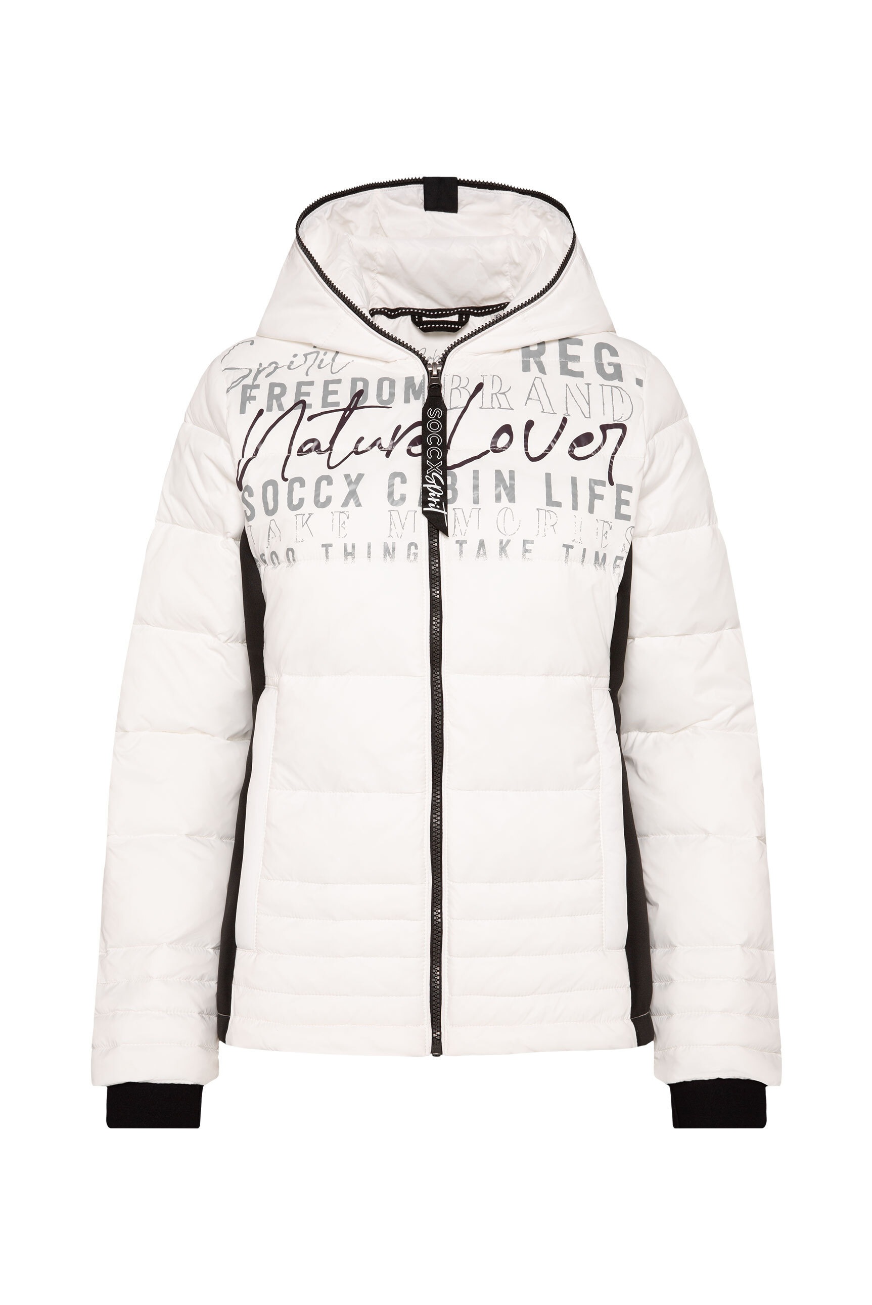 SOCCX Winterjacke mit Kapuze mit Windbreaker-Bündchen günstig online kaufen