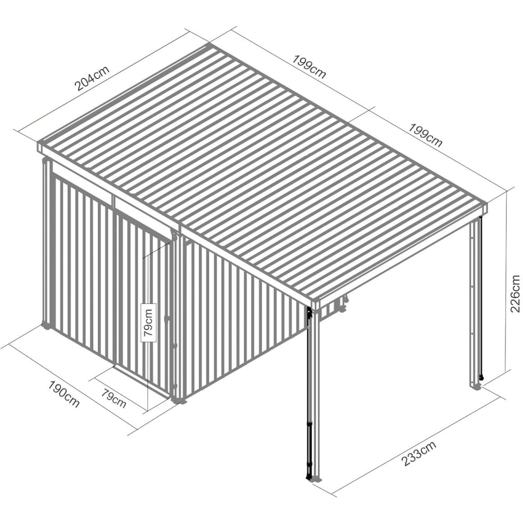 KONIFERA Gerätehaus »Stefano mini«, (Set)