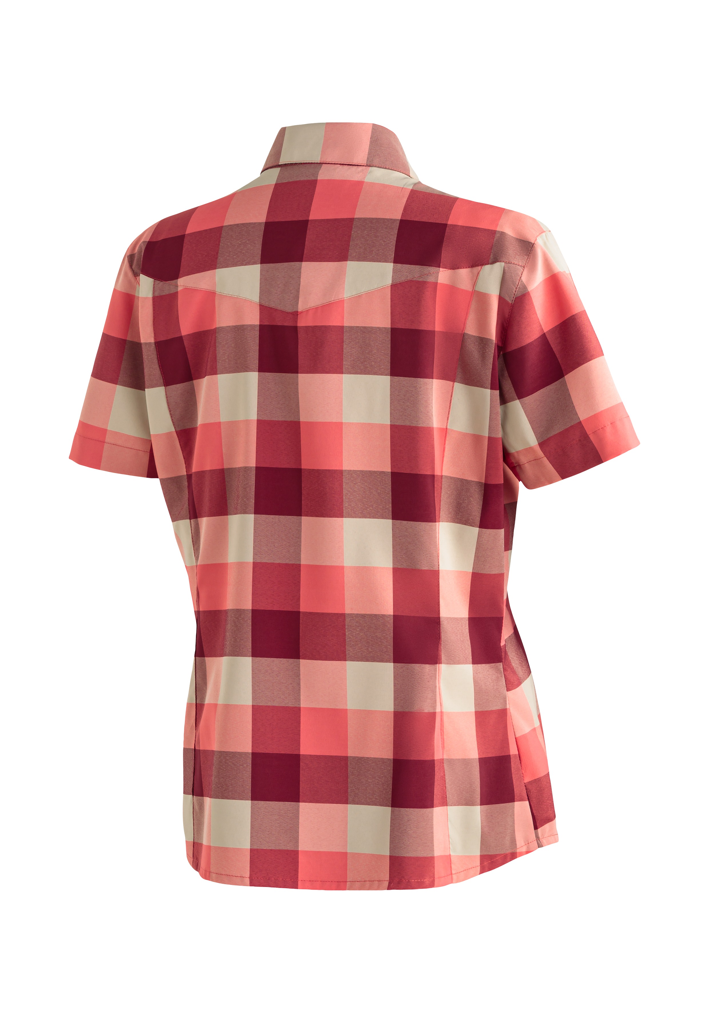 Thumbnail - Maier Sports Outdoorbluse "Kendra S/S W", Damen Kurzarmbluse, pflegeleichte Karobluse