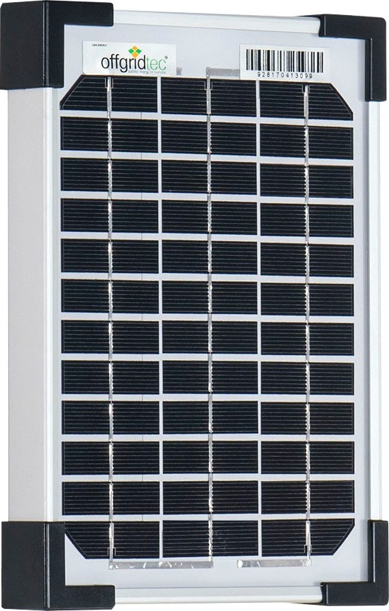offgridtec Solarmodul »5W Mono 12V Solarpanel«, extrem wiederstandsfähiges ESG-Glas