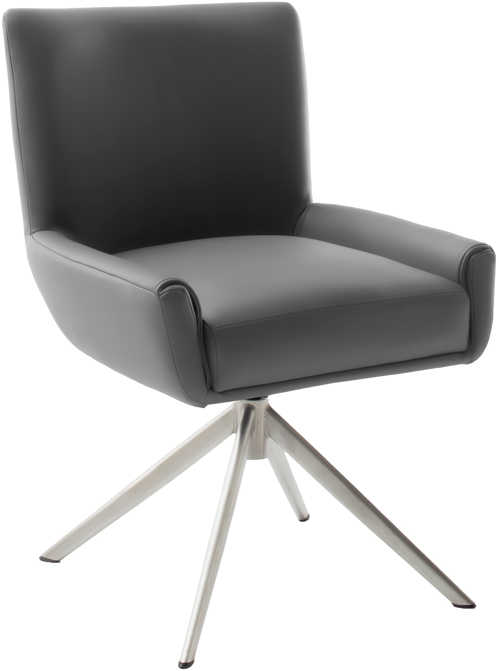 MCA furniture 4-Fußstuhl »WILSON Esszimmerstuhl, Armlehnstuhl, Polsterstuhl, modern«, (Set), 2 St., Leder, Stuhl, Armlehnenstuhl, drehbar, Taschenfederkern, belastbar 160 kg,XXL