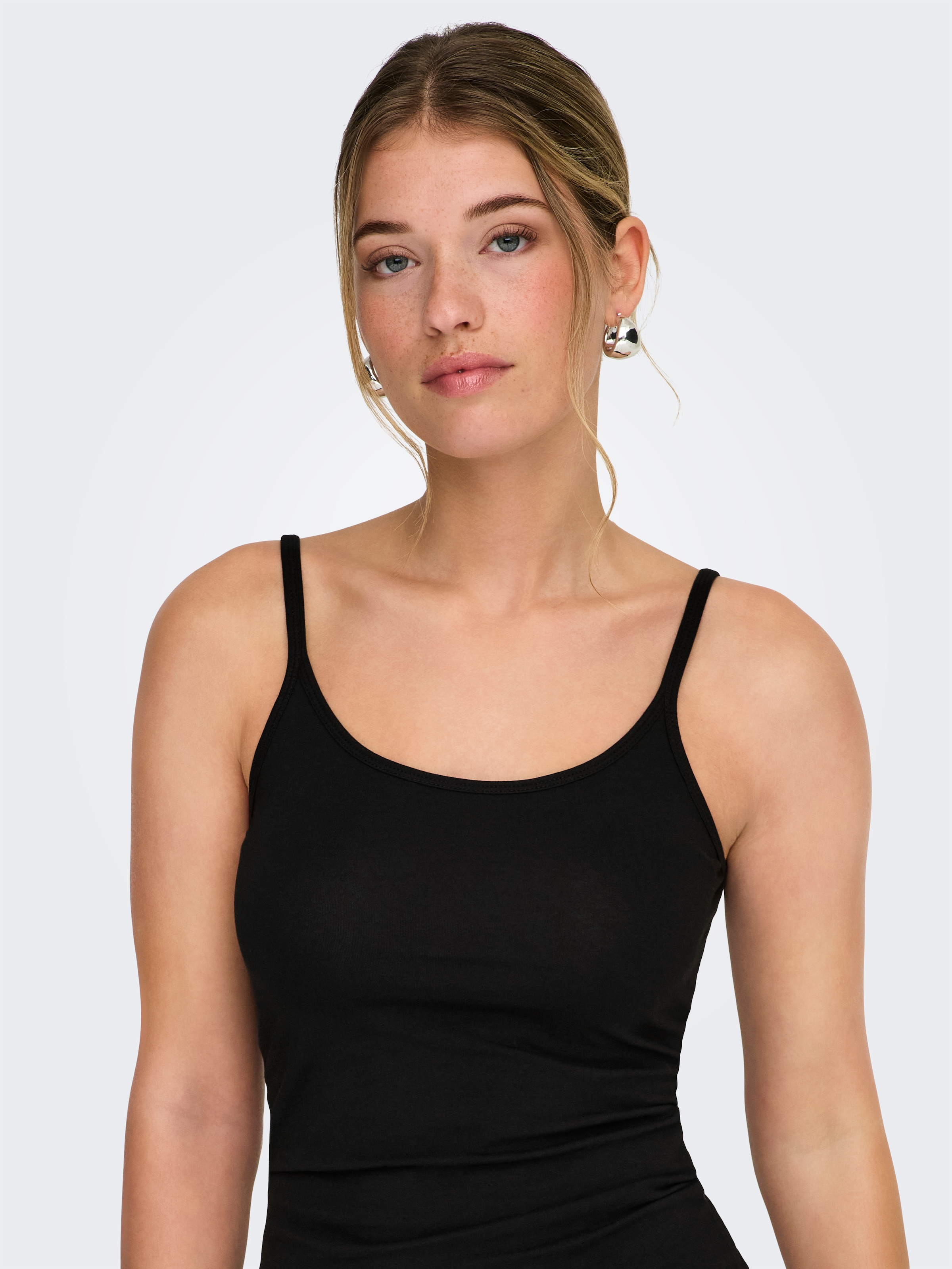 ONLY Trägertop »ONLLOVE STRAP SINGLET NOOS JRS« Baumwollmischung