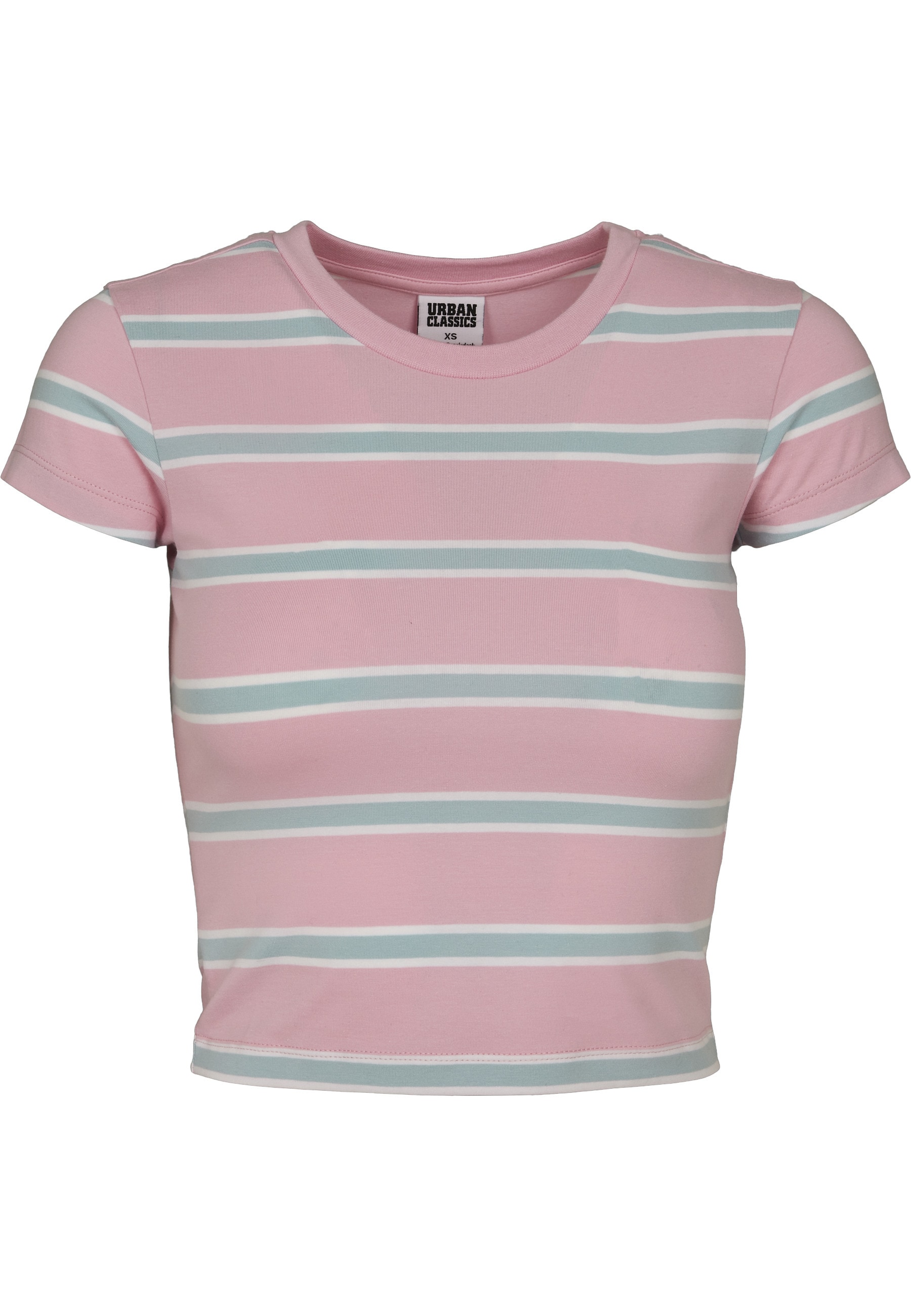 URBAN CLASSICS T-Shirt "Urban Classics Damen Ladies Stripe Cropped Tee" 1 S günstig online kaufen