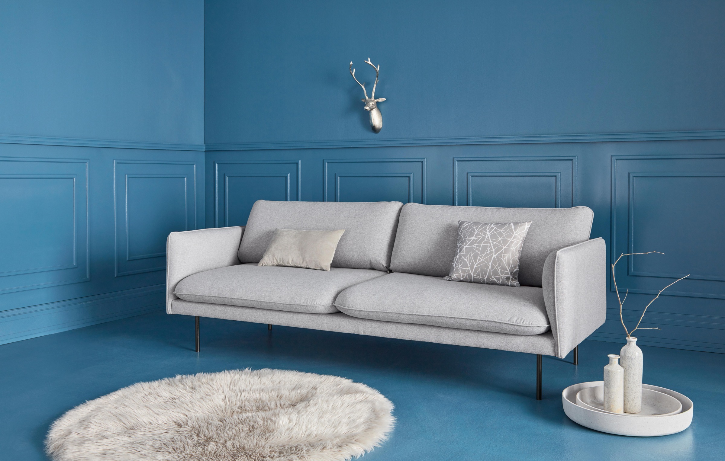 COUCH♥ 3-Sitzer »Levon«, in moderner Optik, mit Metallbeinen, COUCH Lieblingsstücke kaufen