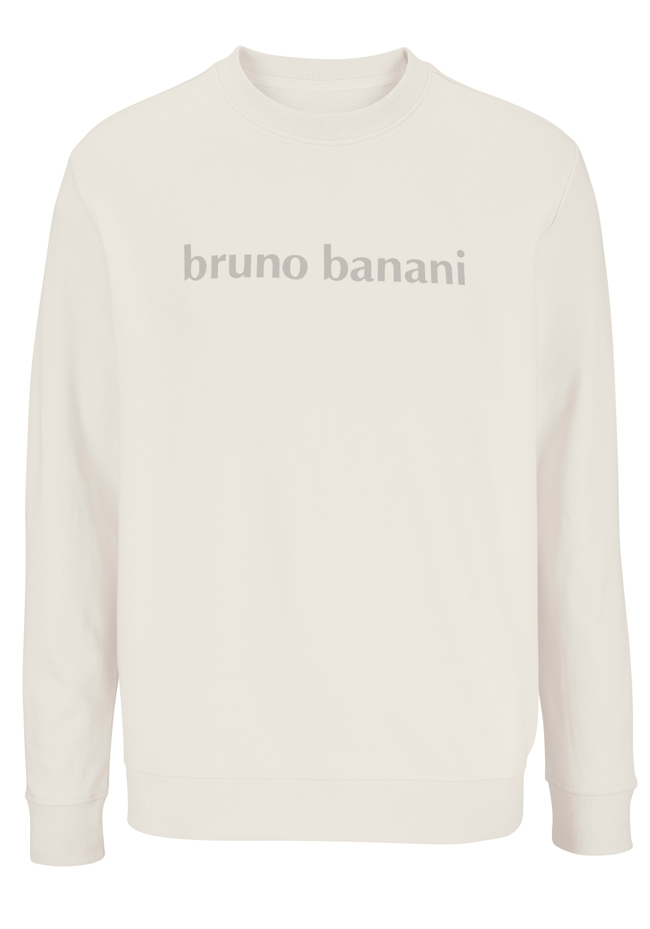 Bruno Banani Sweatshirt, Langarmshirt mit Bruno Banani-Logo aus reiner Baumwolle