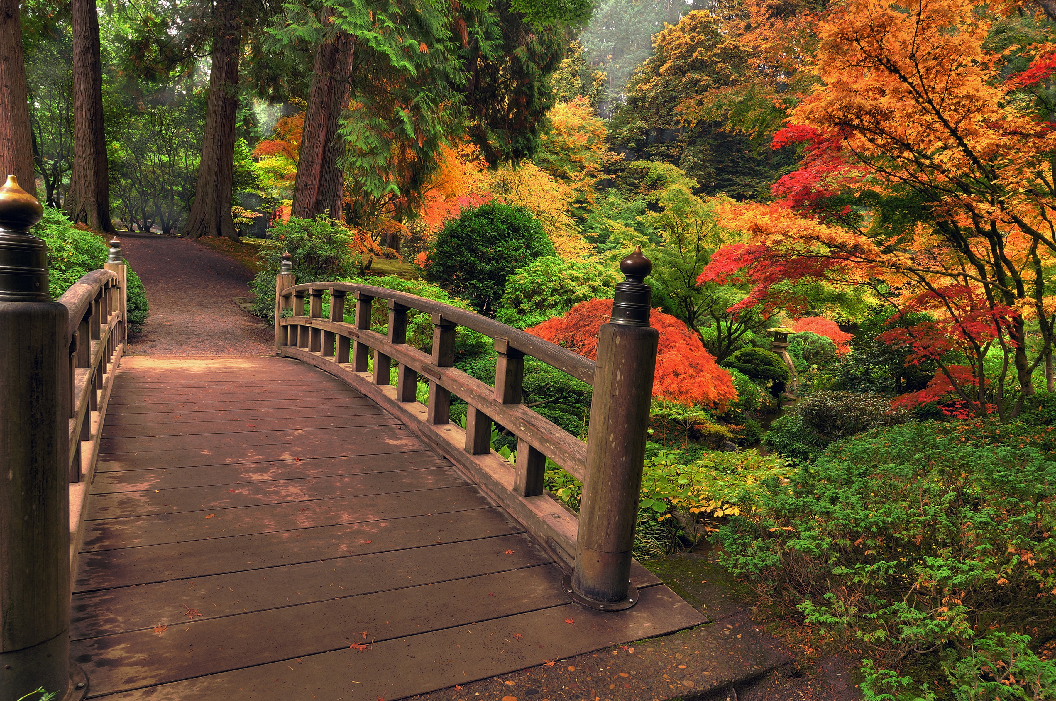 Papermoon Fototapete "Autumn Bridge" glatt