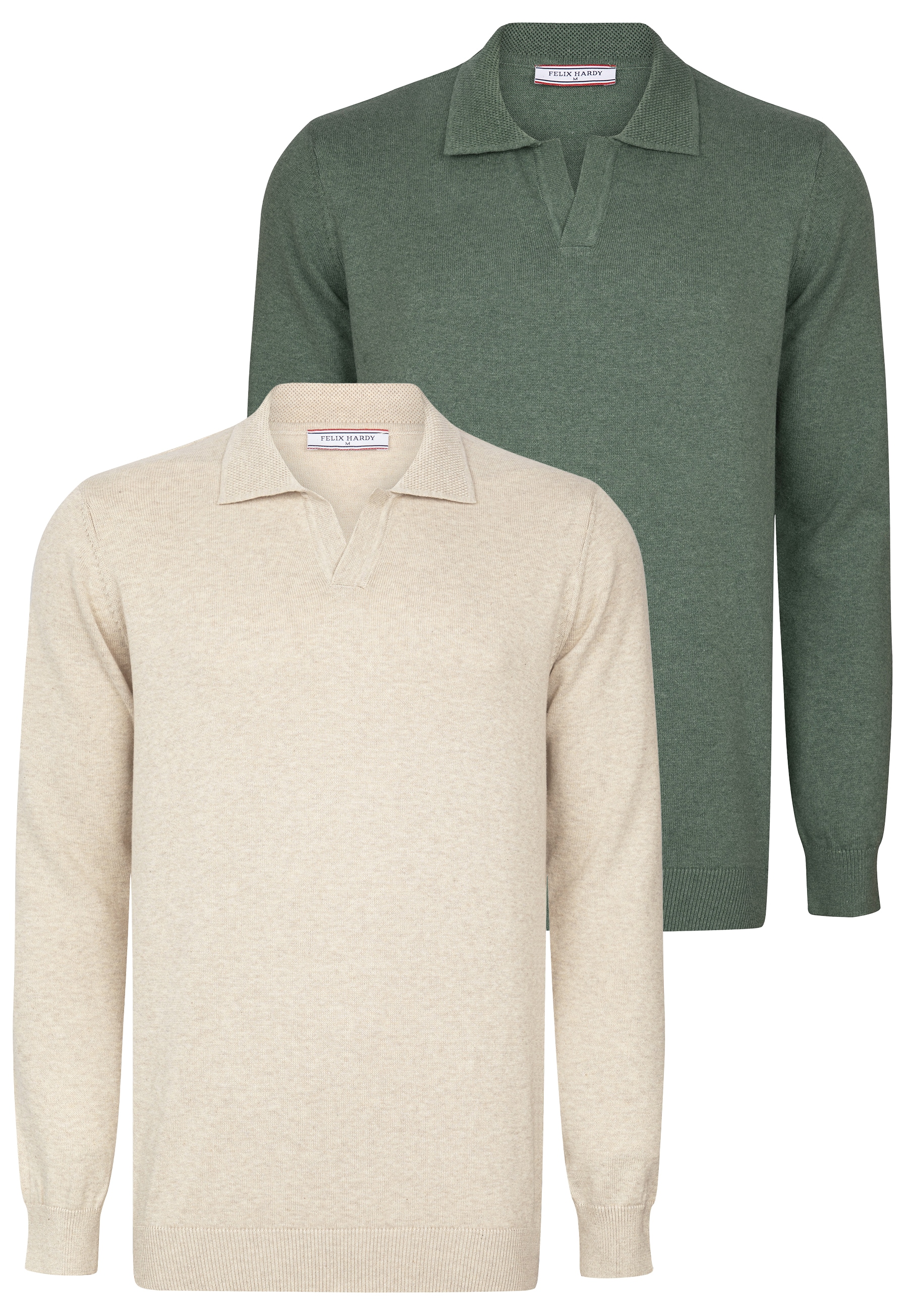 Felix Hardy "Pullover mit Polo-Kragen 2er-Pack" Set