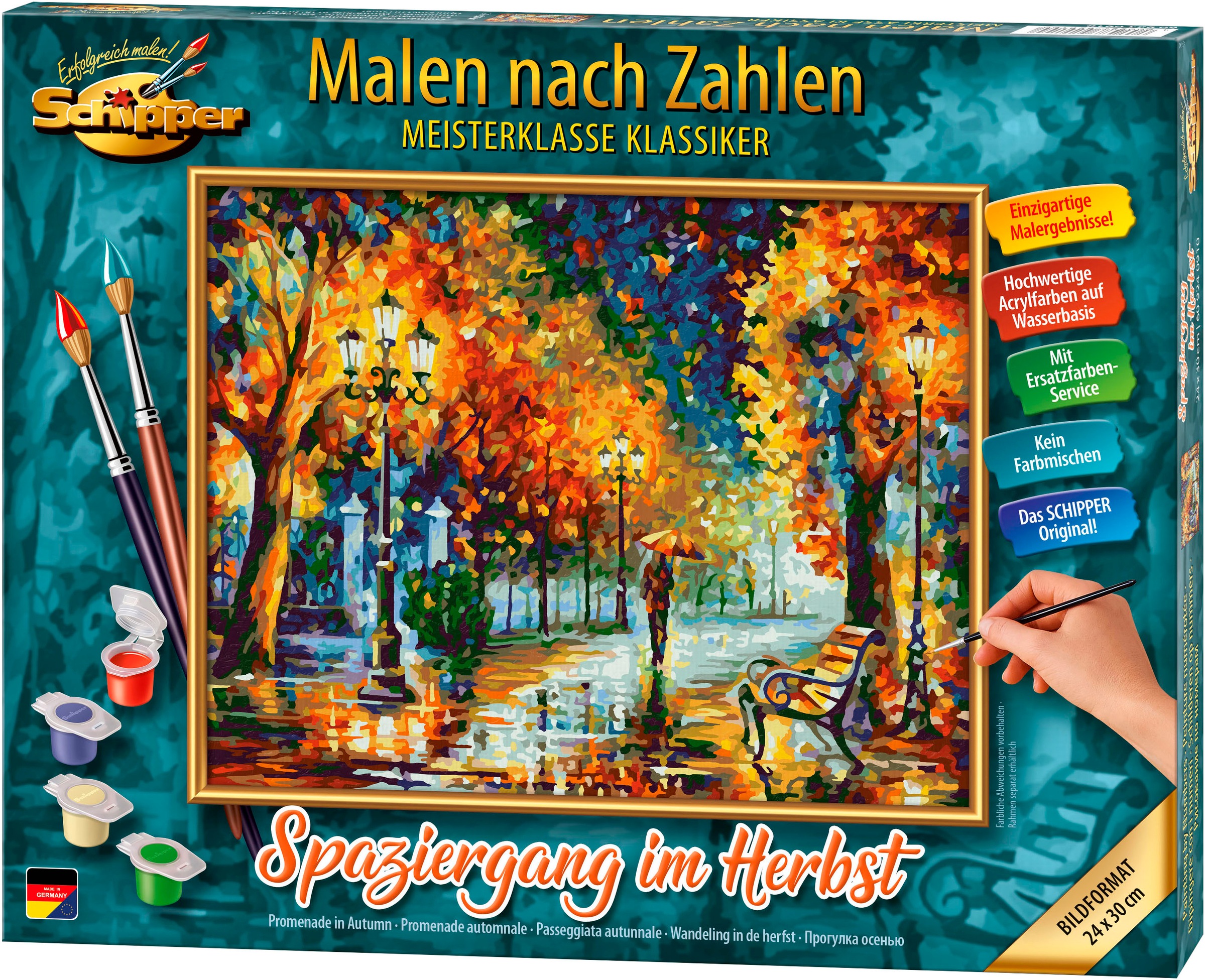 Schipper Malen nach Zahlen »Meisterklasse Klassiker - Spaziergang im Herbst«, Made in Germany