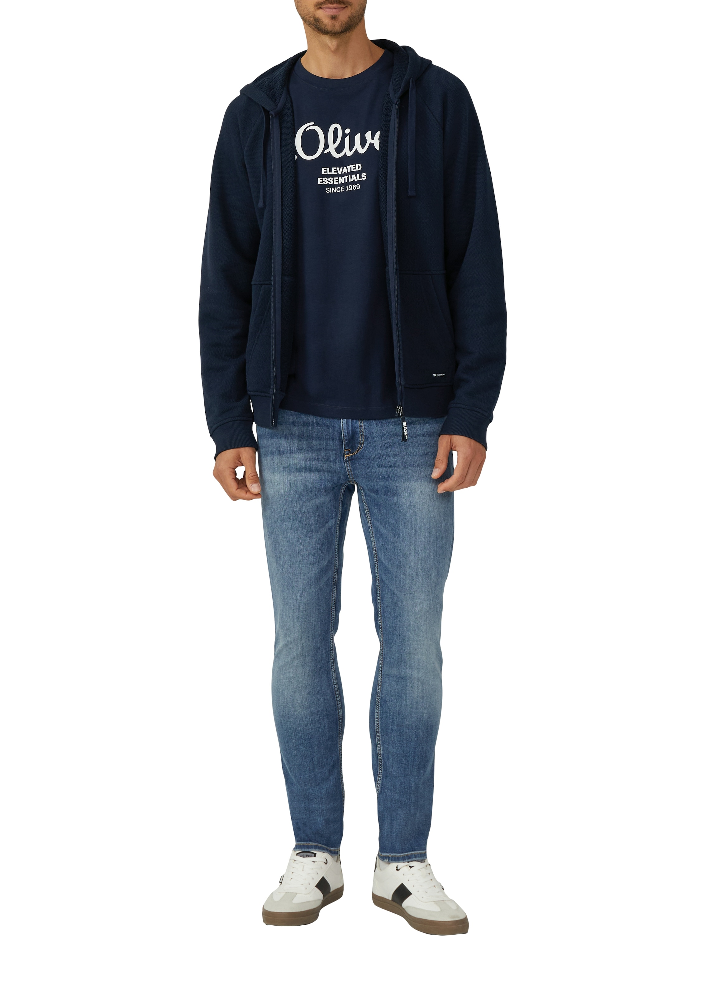 s.Oliver T-Shirt, (2 tlg.), mit großen Logo-Print, im 2er Pack
