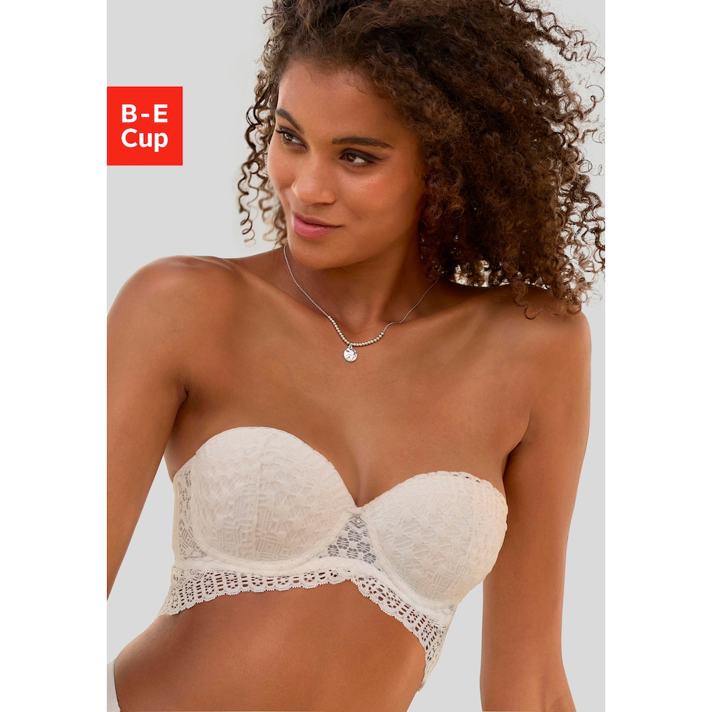 LASCANA Push-up-BH, mit vielen Tragevarianten und Spitze in Samt-Optik, Dessous