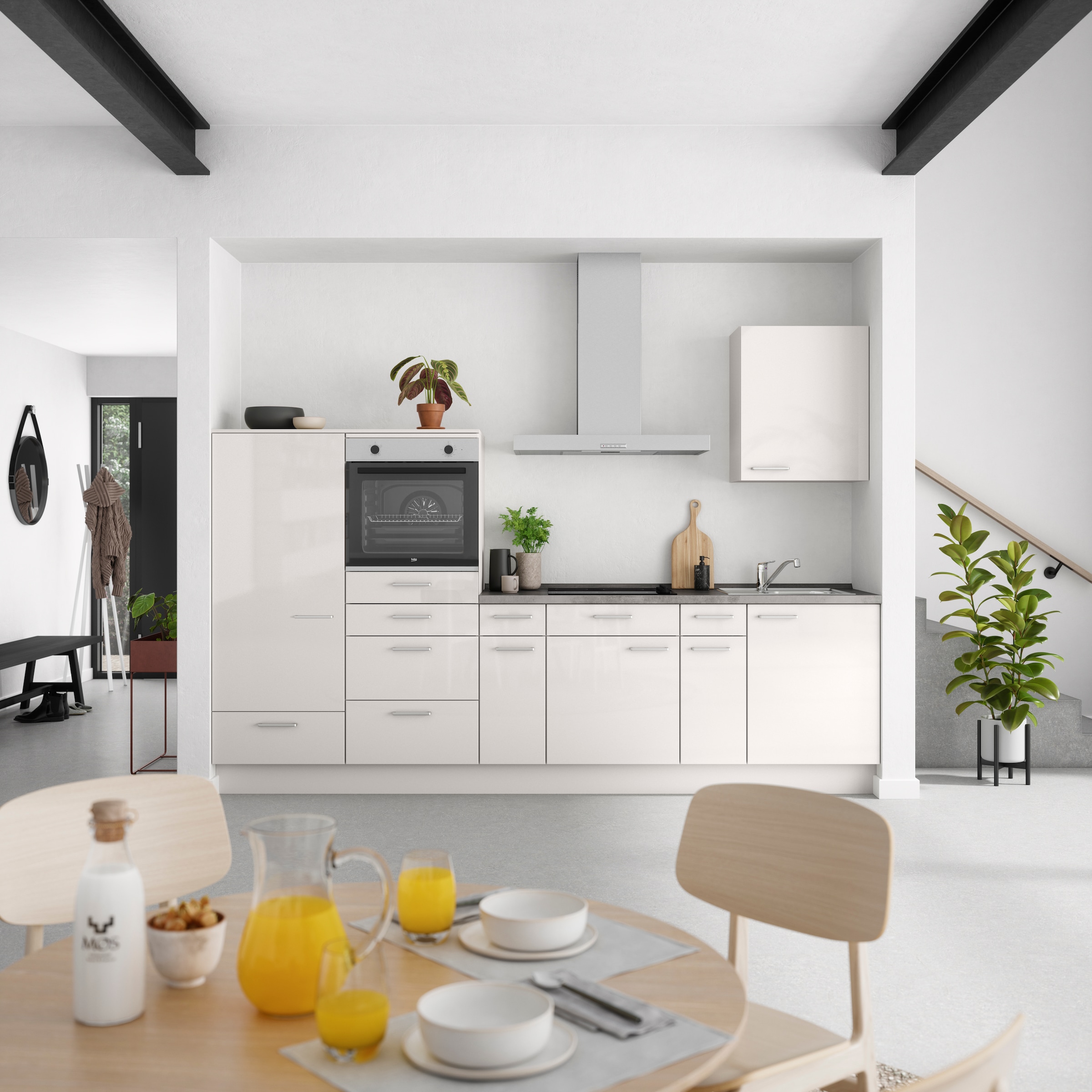 nobilia® Küchenzeile »"Flash I"«, vormontiert, Ausrichtung wählbar, Breite 300 cm, wahlw. mit E-Geräten