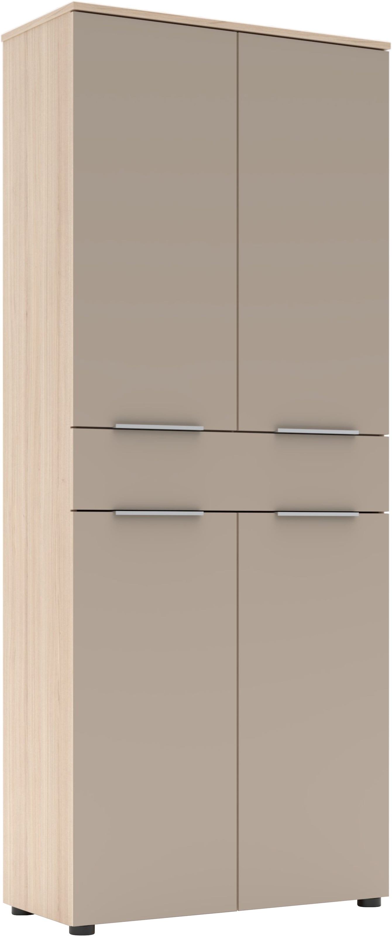 Aktenschrank INNOSTYLE, B:80cm H:198cm T:38cmcashmere, riva eiche, ABS-Kunststoff, Glas, Holzwerkstoff, Metall, Büro, Schränke, "Büroschrank