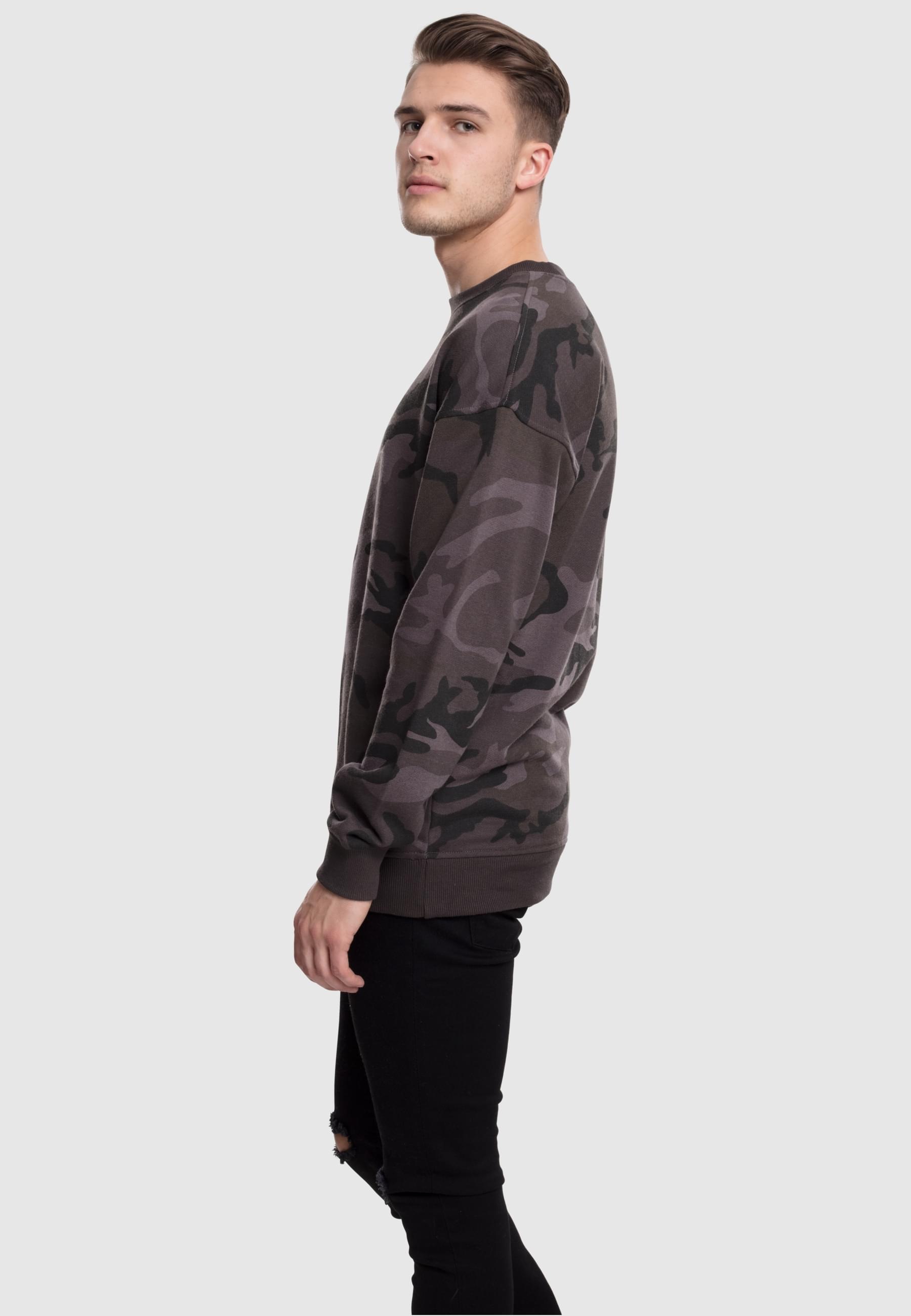 URBAN CLASSICS Rundhalspullover »Urban Classics Herren Camo Crewneck«, (1 tlg.)
