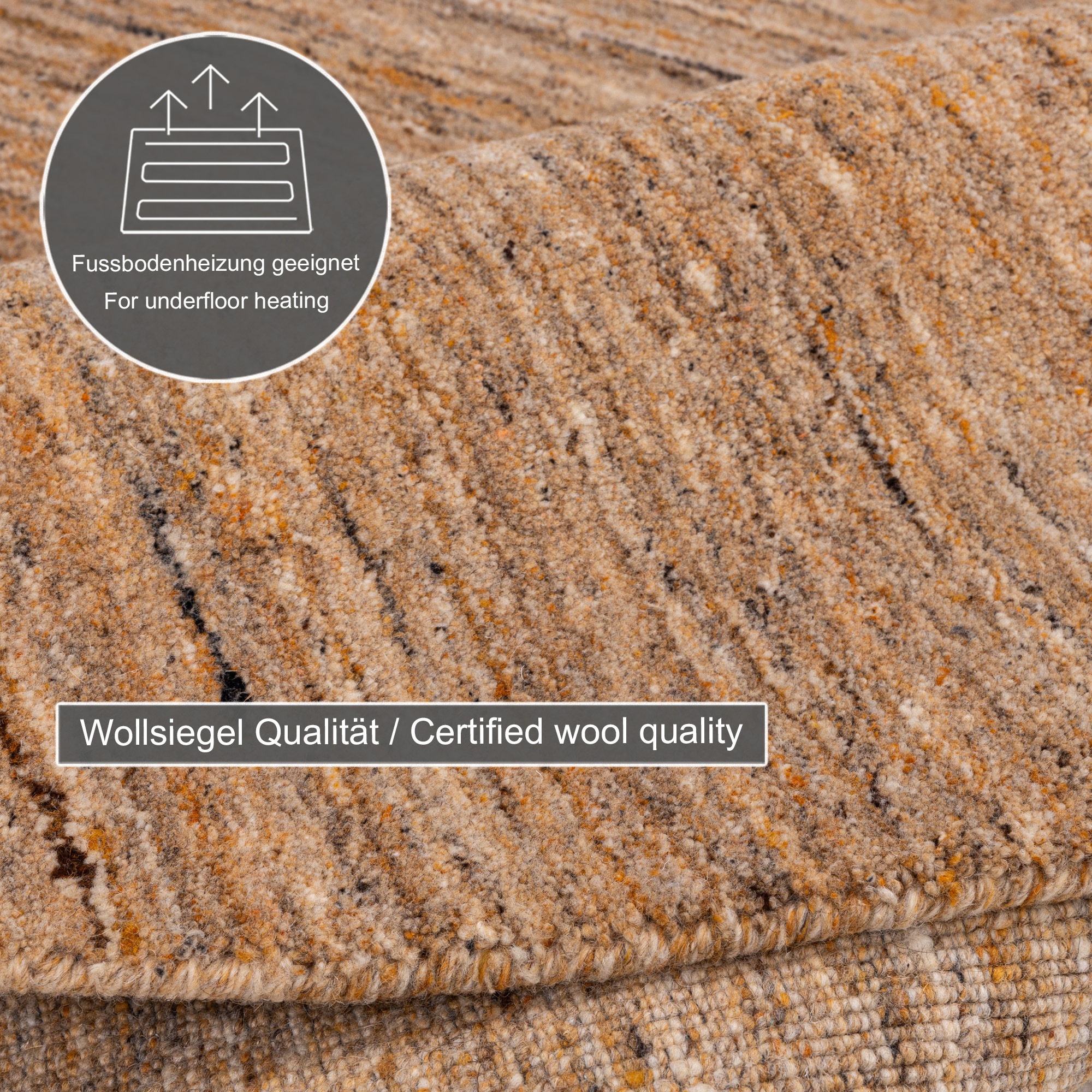 THEKO Pure UNI Rug Yellow/190cm 3