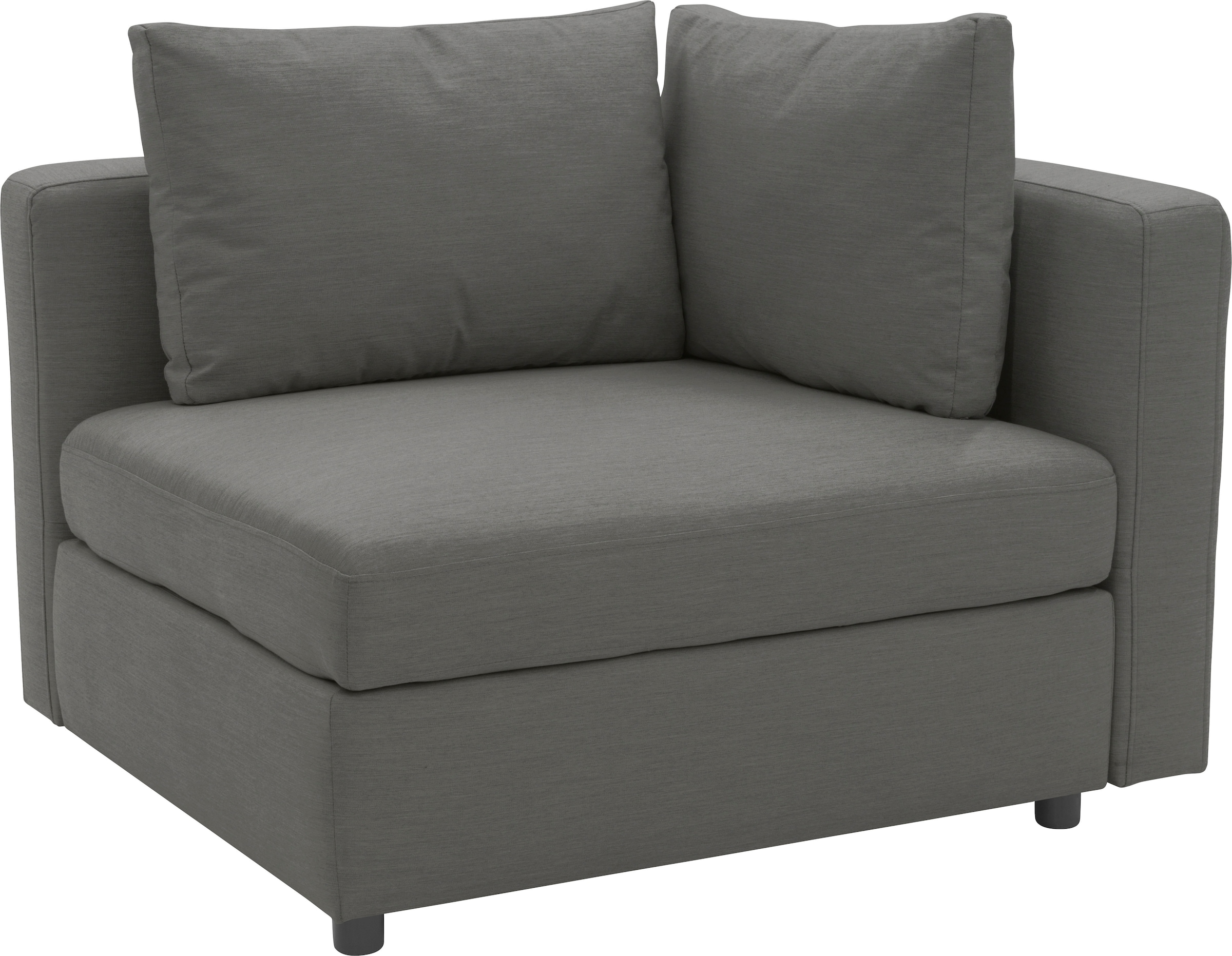 DOMO collection Sofa-Eckelement »Solskin, individuell erweiterbar/kombinierbar«, mit losen Kissen. Rücken- und Seitenteile als Stecksystem.