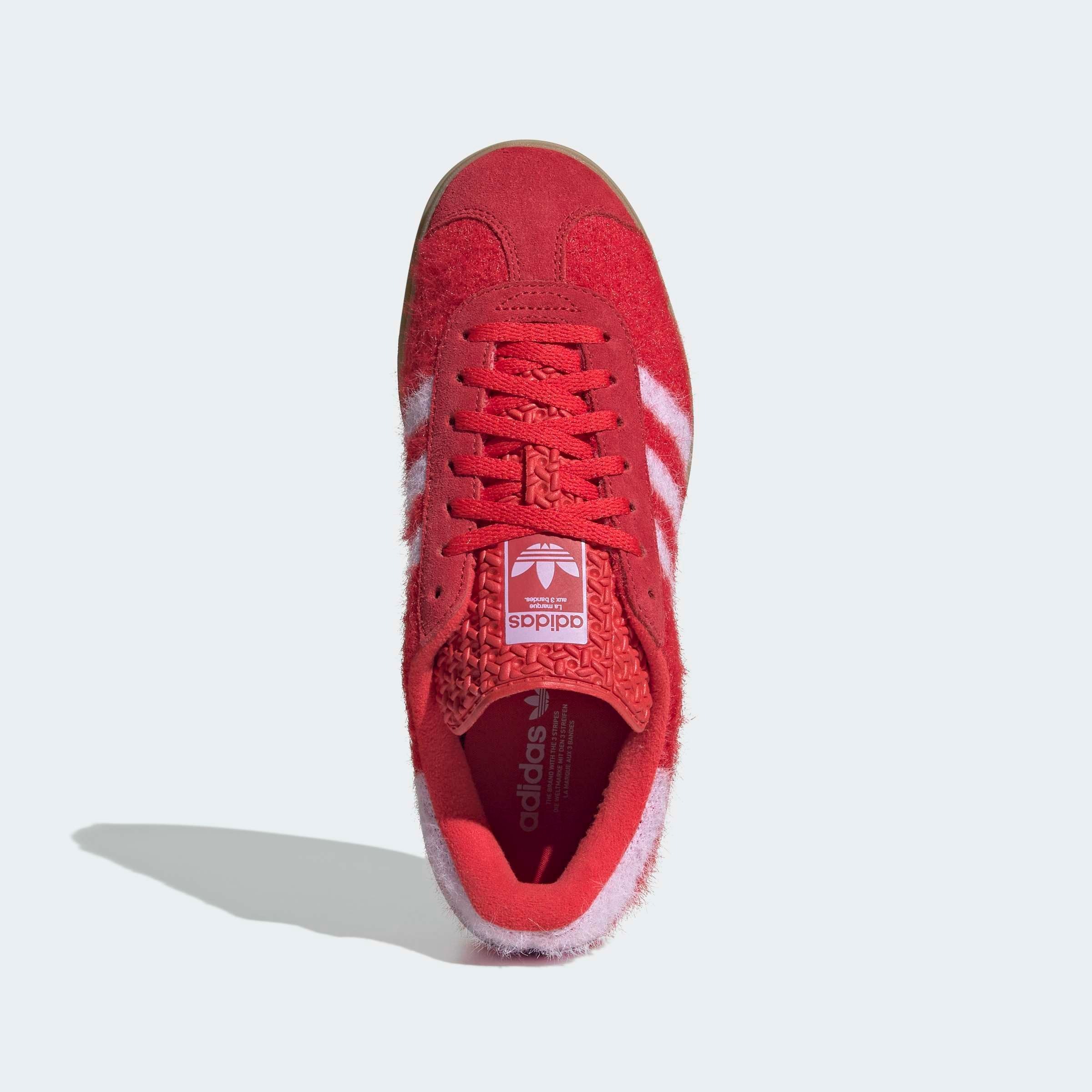 Sneaker ADIDAS ORIGINALS "GAZELLE BOLD", Damen, Gr. 38,5, better scarlet, bliss lila, gold metallic, Leder, Textil, Schuhe Sneaker 3