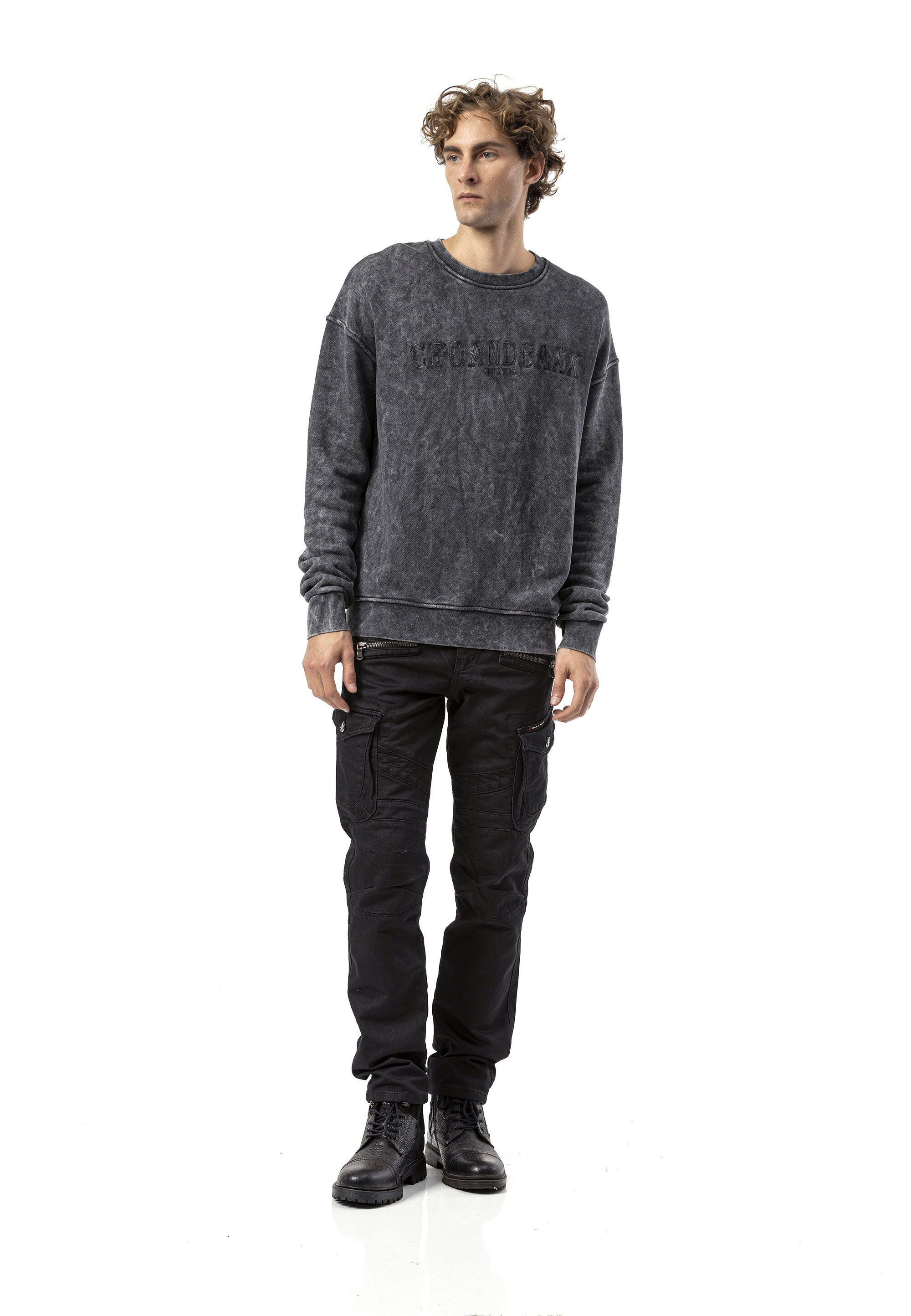 Cipo & Baxx Sweatshirt »CL595«, mit Rundhalsausschnitt
