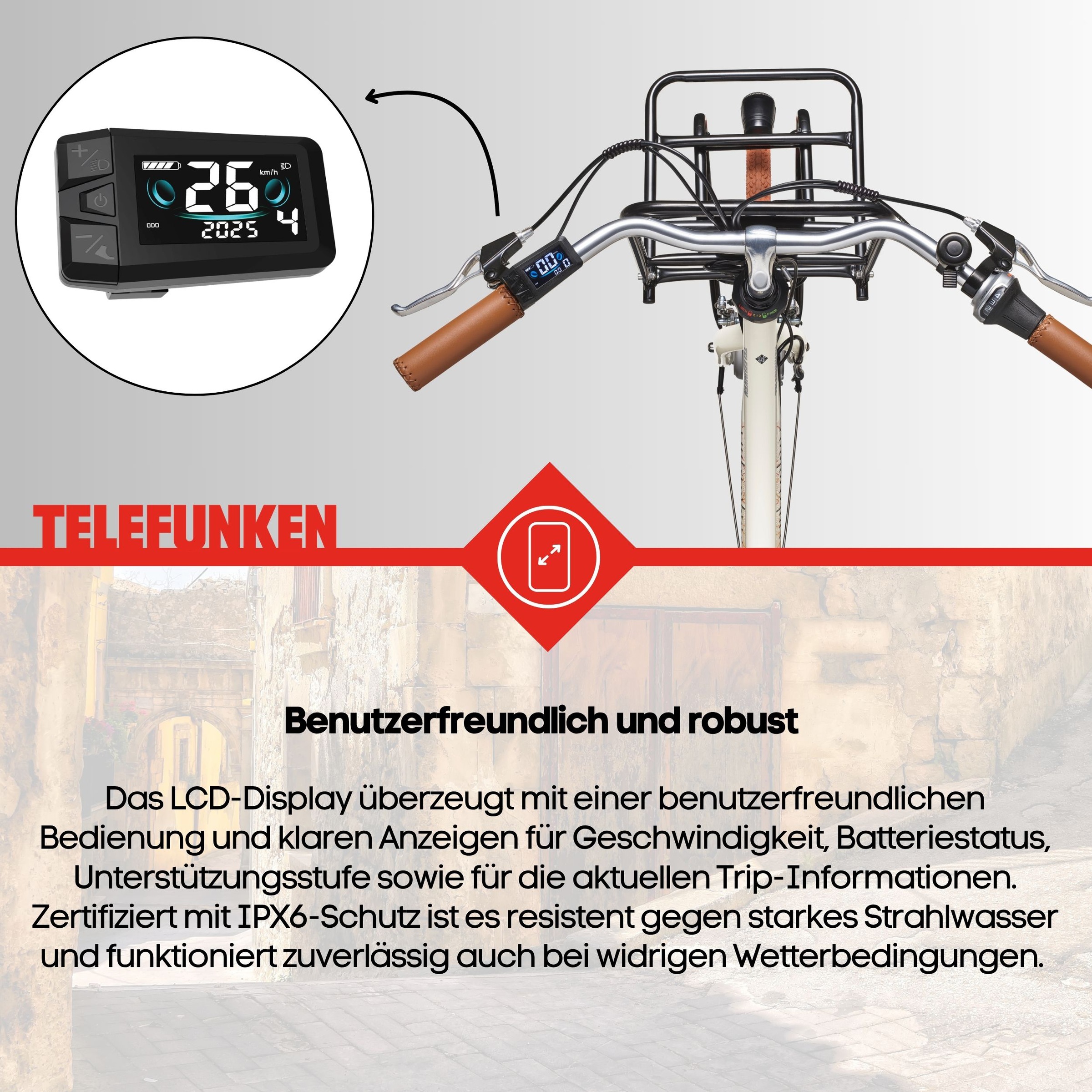 Telefunken »Multitalent RT540« 7 Gang Shimano Nexus Schaltwerk Nabenschaltung Frontmotor 250 W Pedelec, Elektrofahrrad für Damen u. Herren