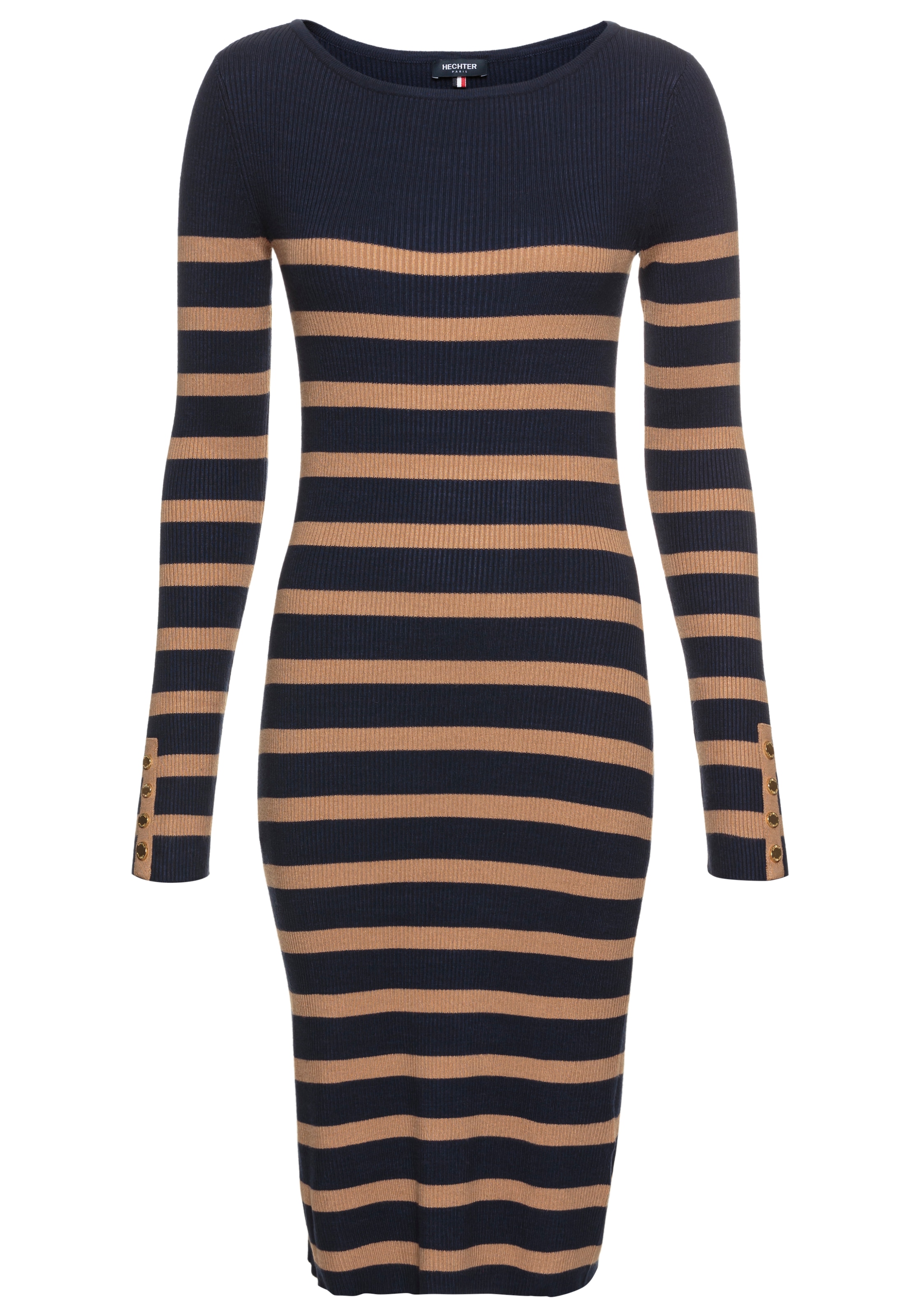 HECHTER PARIS Strickkleid, mit Kontraststreifen