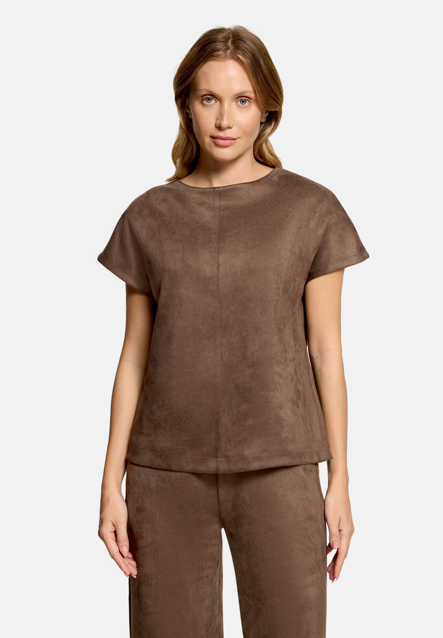Cartoon Kurzarmshirt »Damen mit Stehkragen« 1