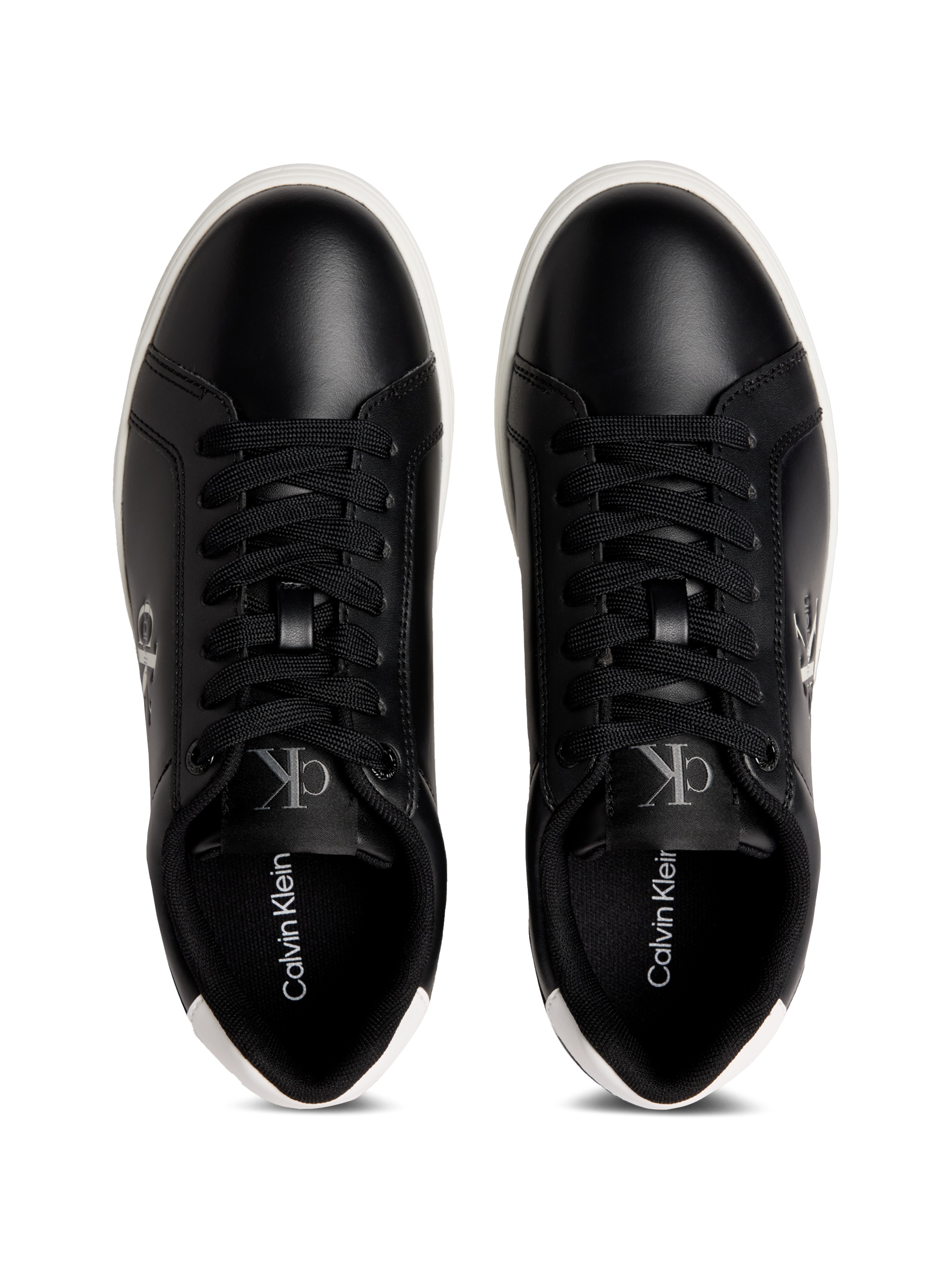Calvin Klein Jeans Sneaker »CLASSIC CUPSOLE MONO LTH«, Freizeitsneaker, Halbschuh, Schnürschuh in klassischer Optik