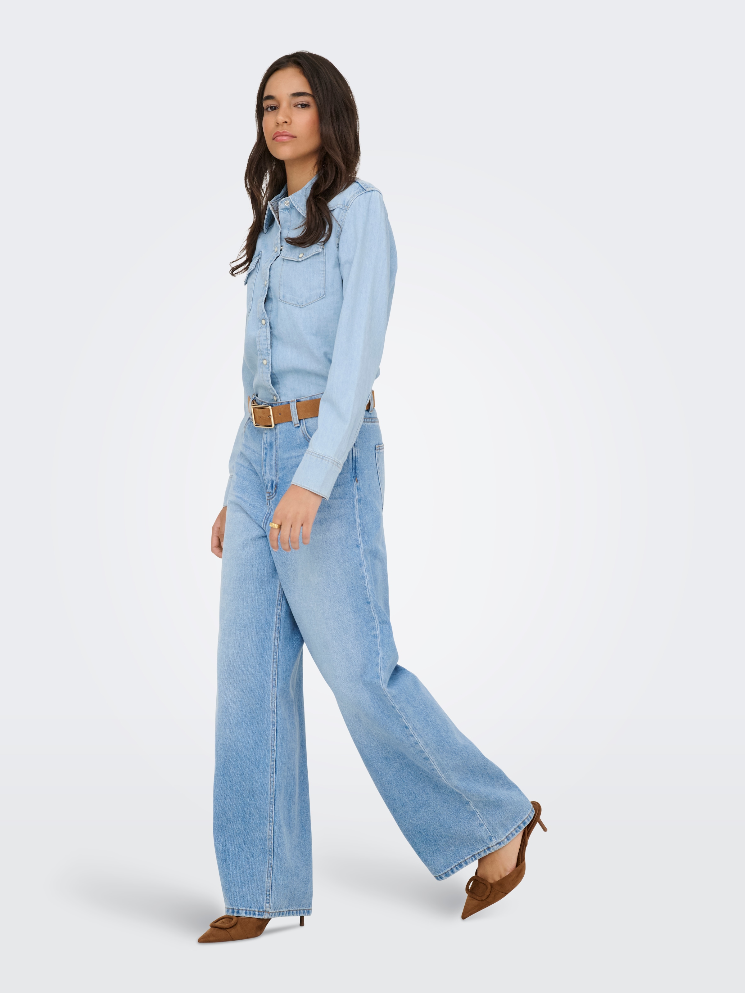 ONLY Jeansbluse »ONLCHARLIZE LS DNM SHIRT AKM NOOS« mit Brusttaschen