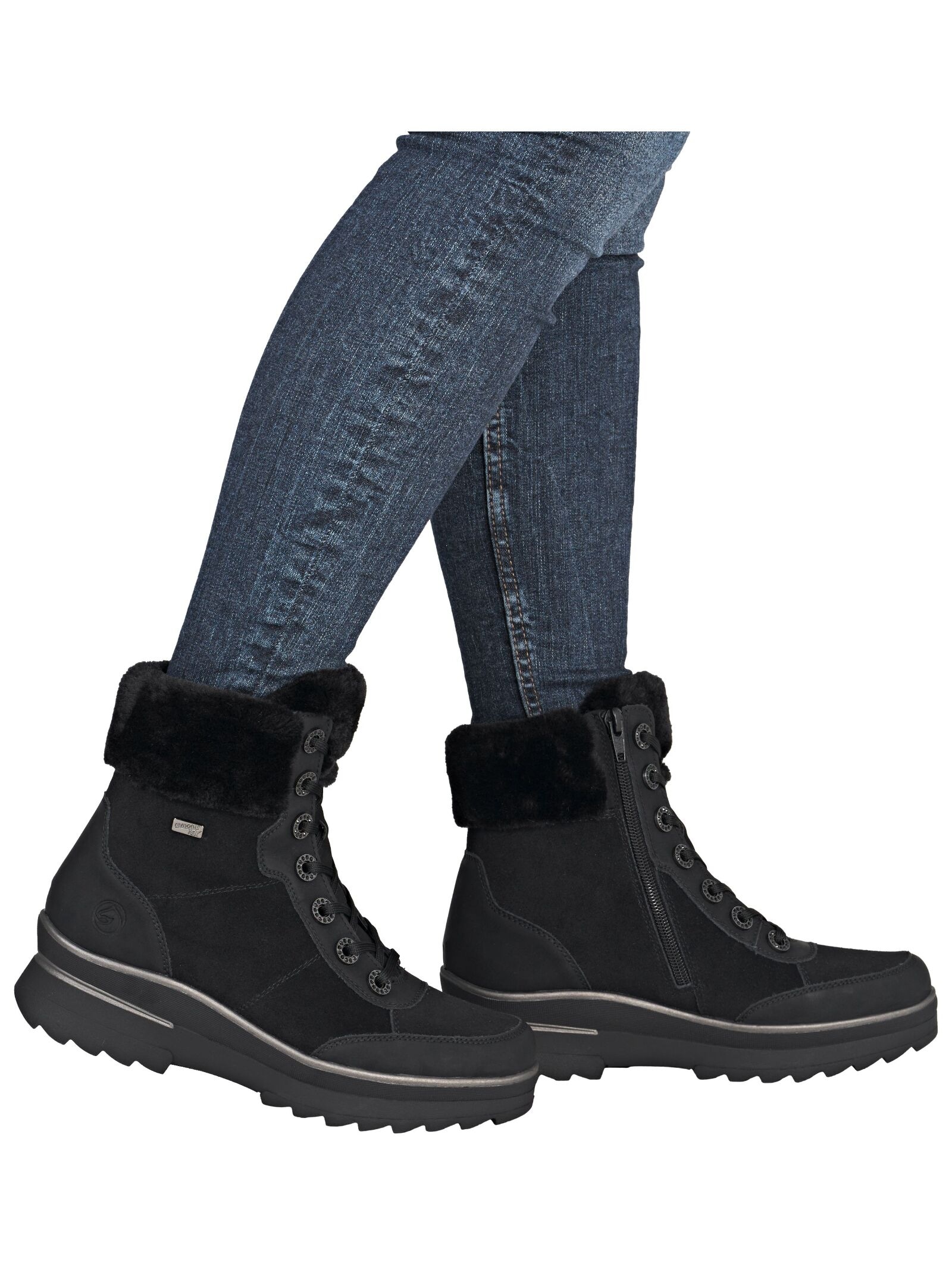 Remonte Schnürstiefelette »Remonte Stiefelette Veloursleder/Textil«