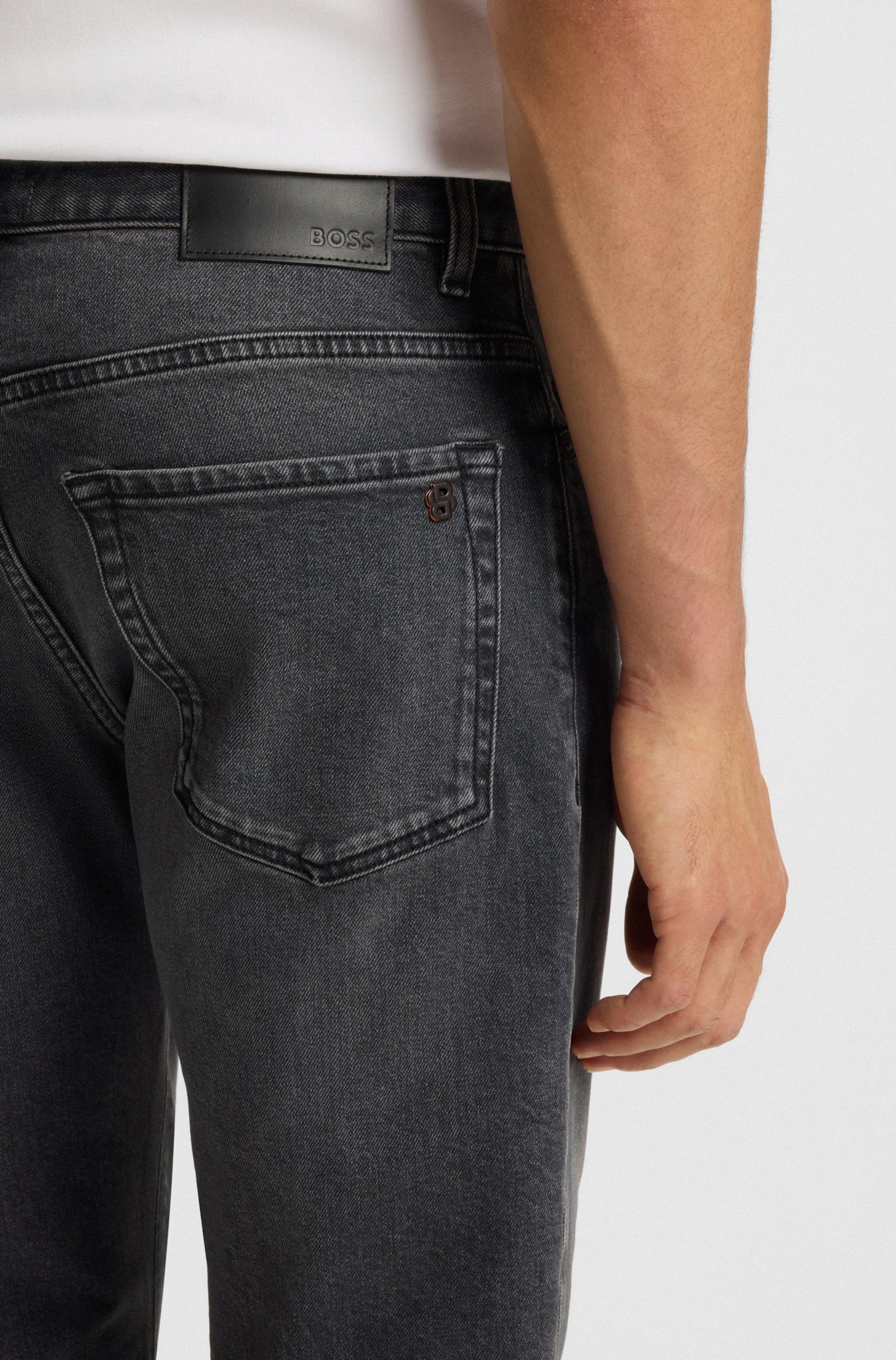 BOSS ORANGE "Re Maine" mittlere Bundhöhe, gerade Passform, authentische Was günstig online kaufen