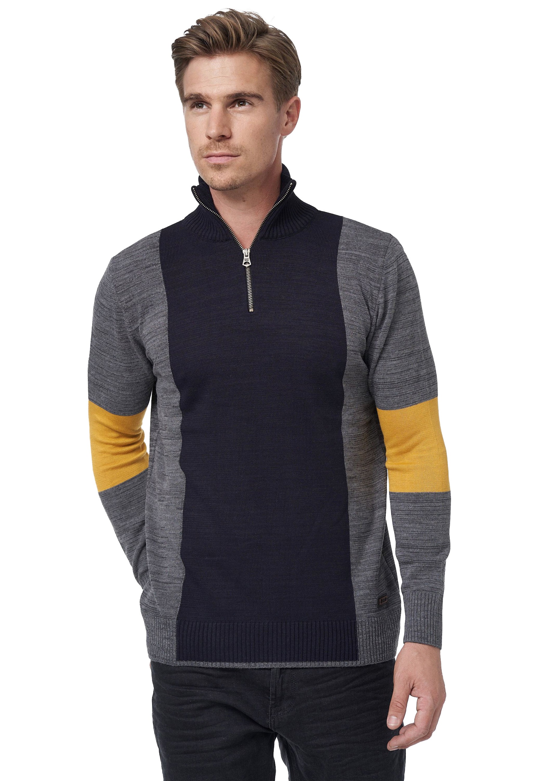 Rusty Neal Strickpullover, mit bequemen Half-Zip