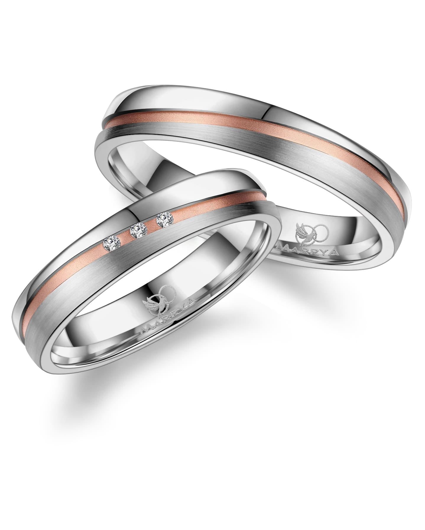 Marrya Partnerring »Diamant Titan Ringe Trauringe Eheringe Partnerringe«