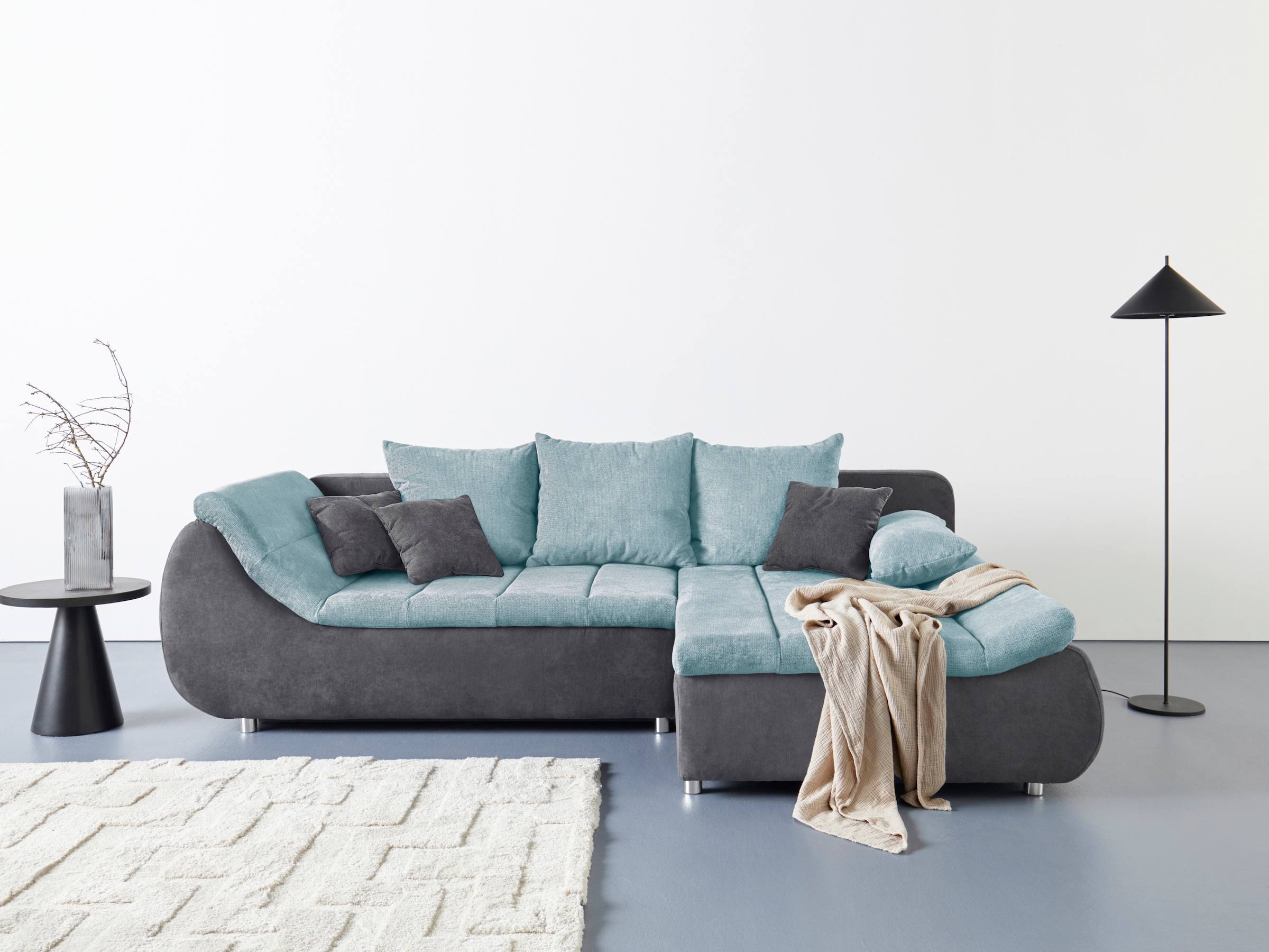 Home affaire Ecksofa "Imola, elegant und modern, aktuelle Steppung im Sitz, günstig online kaufen
