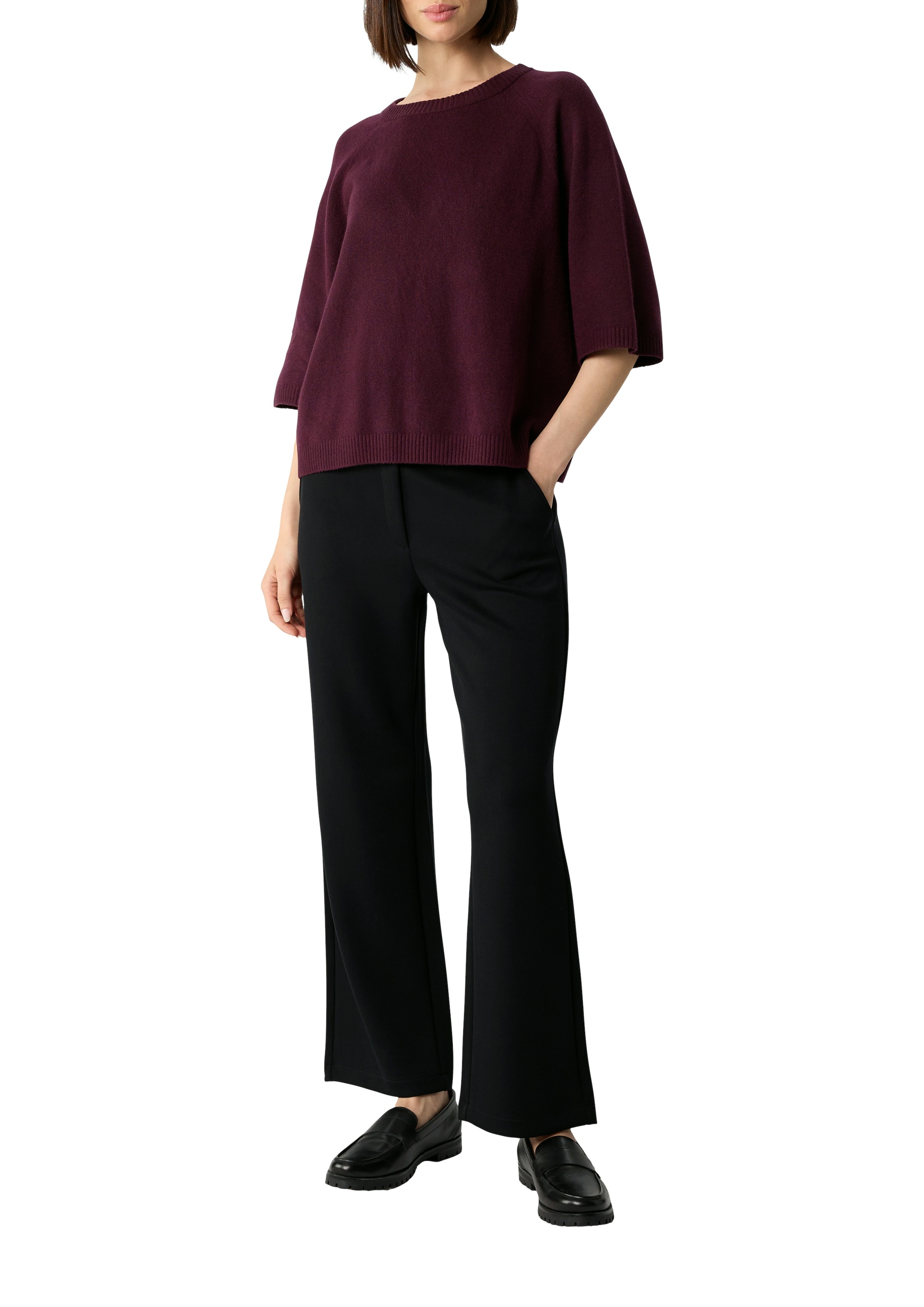 Comma Strickpullover mit weitem 3/4-Arm günstig online kaufen