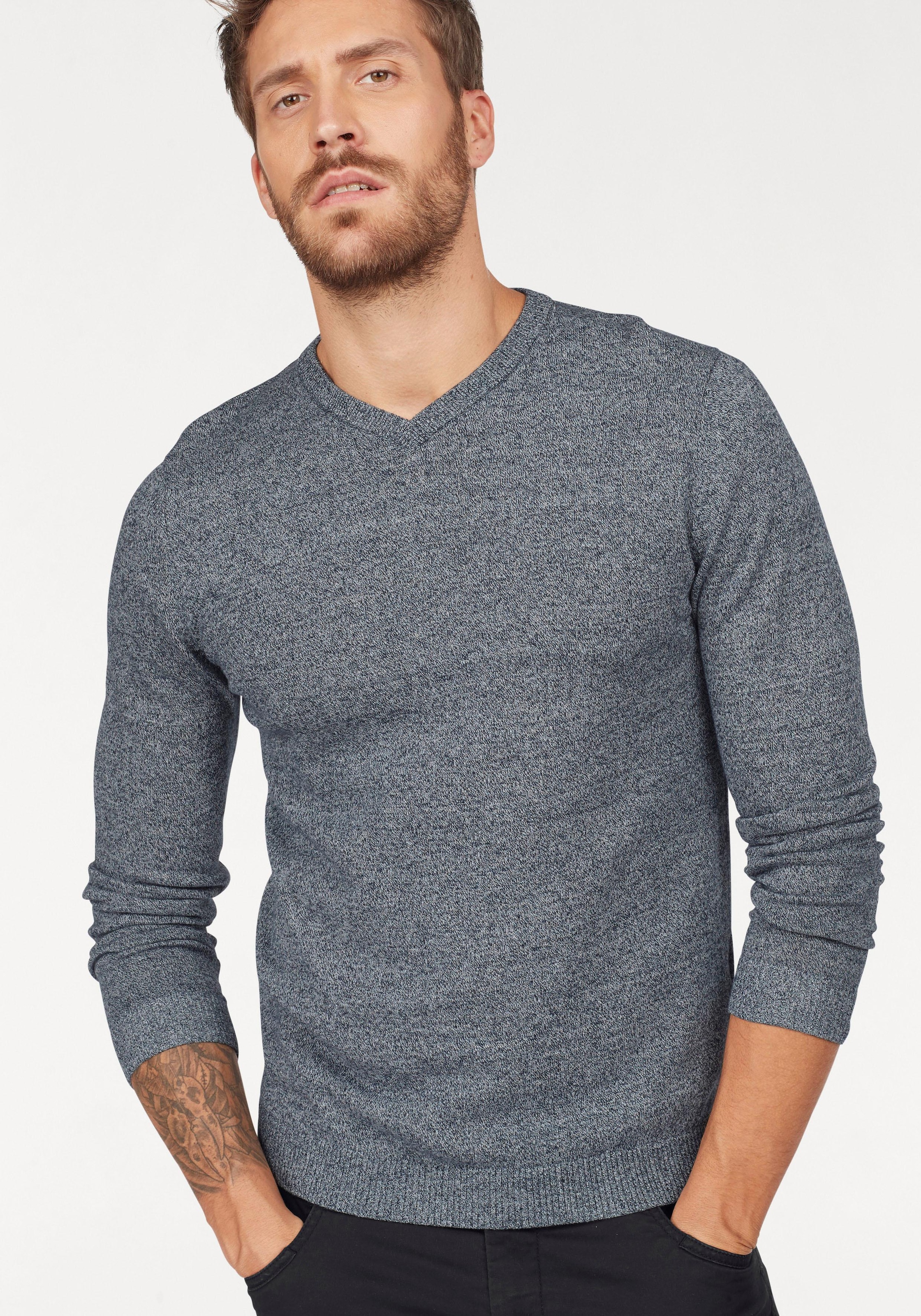 Jack & Jones V-Ausschnitt-Pullover »JJEBASIC KNIT V-NECK«