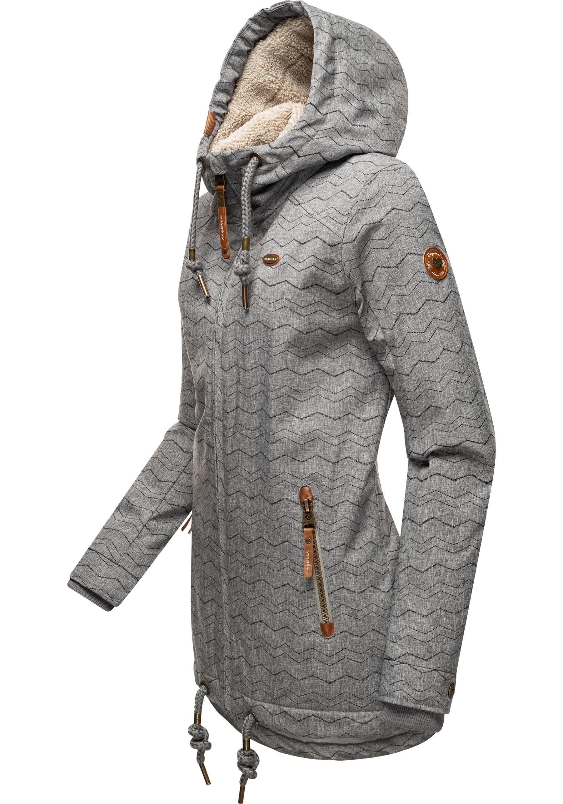 Ragwear Winterjacke »Zuzka Winter«, mit Kapuze, Wasserdichter Winterparka mit Teddyfleece Innenfutter