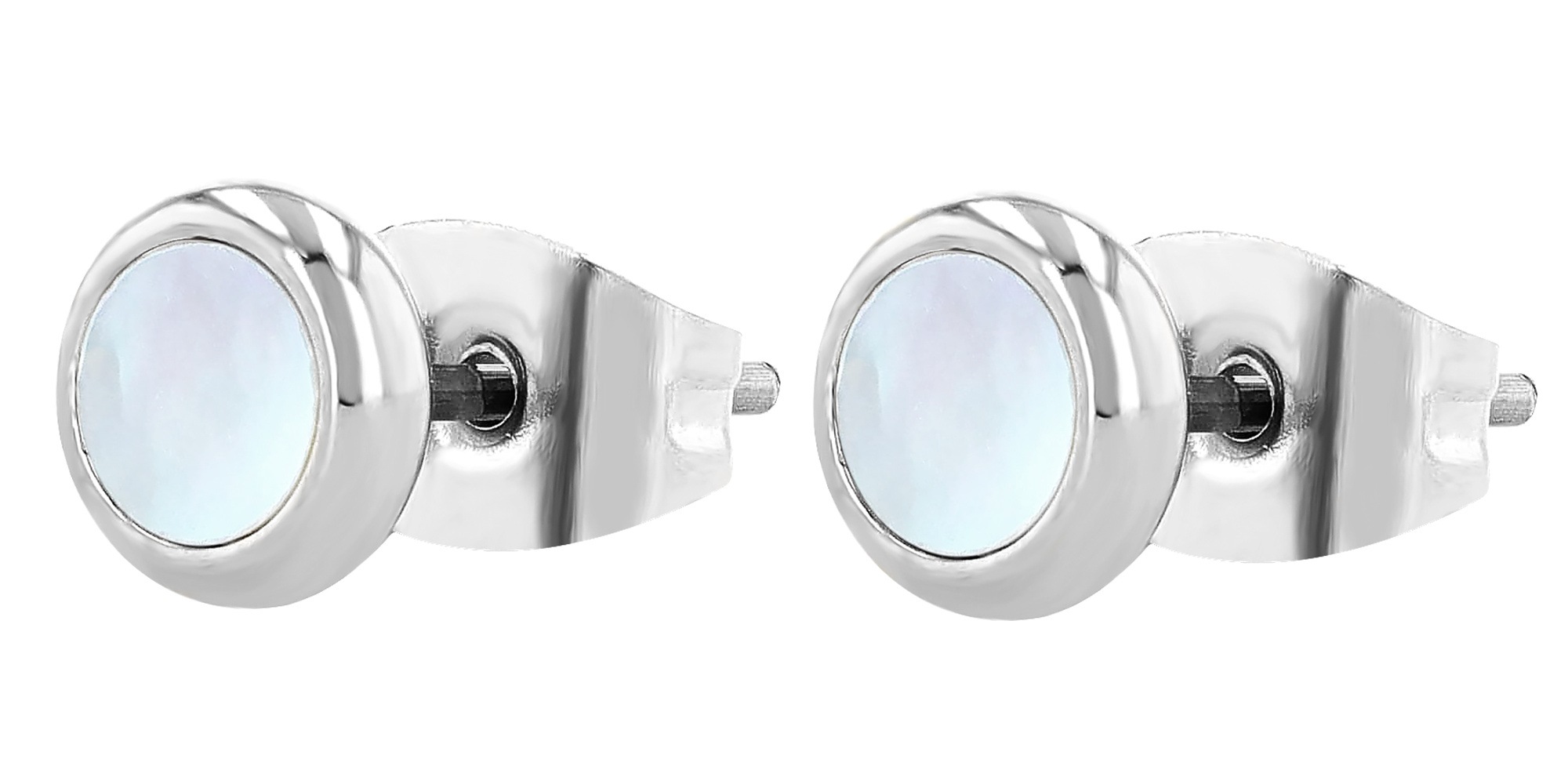 Adelia´s Paar Ohrhänger "Ohrringe – Ohrstecker aus Edelstahl mit Perlmutt" Ideal als Geschenk für besondere Anlässe