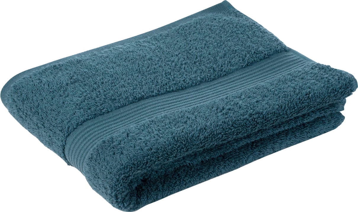 Gözze Badetuch "New York" moderne Uni-Farben, strukturierte Borte, 100% Bau günstig online kaufen