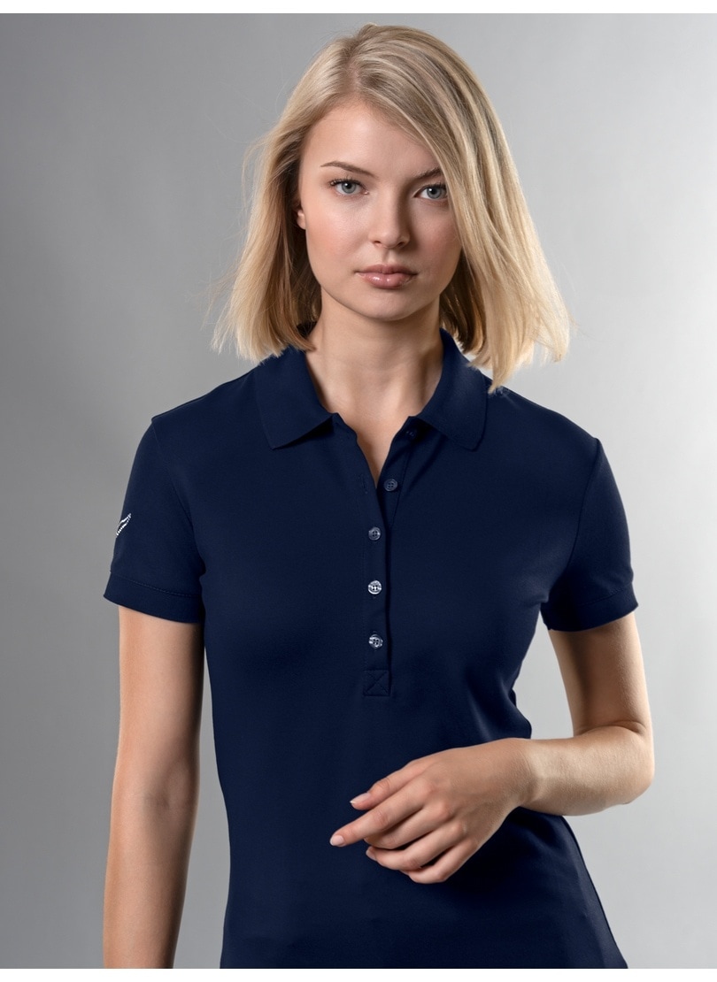 Trigema Poloshirt "TRIGEMA Poloshirt mit Kristallsteinen" 1 Stk.